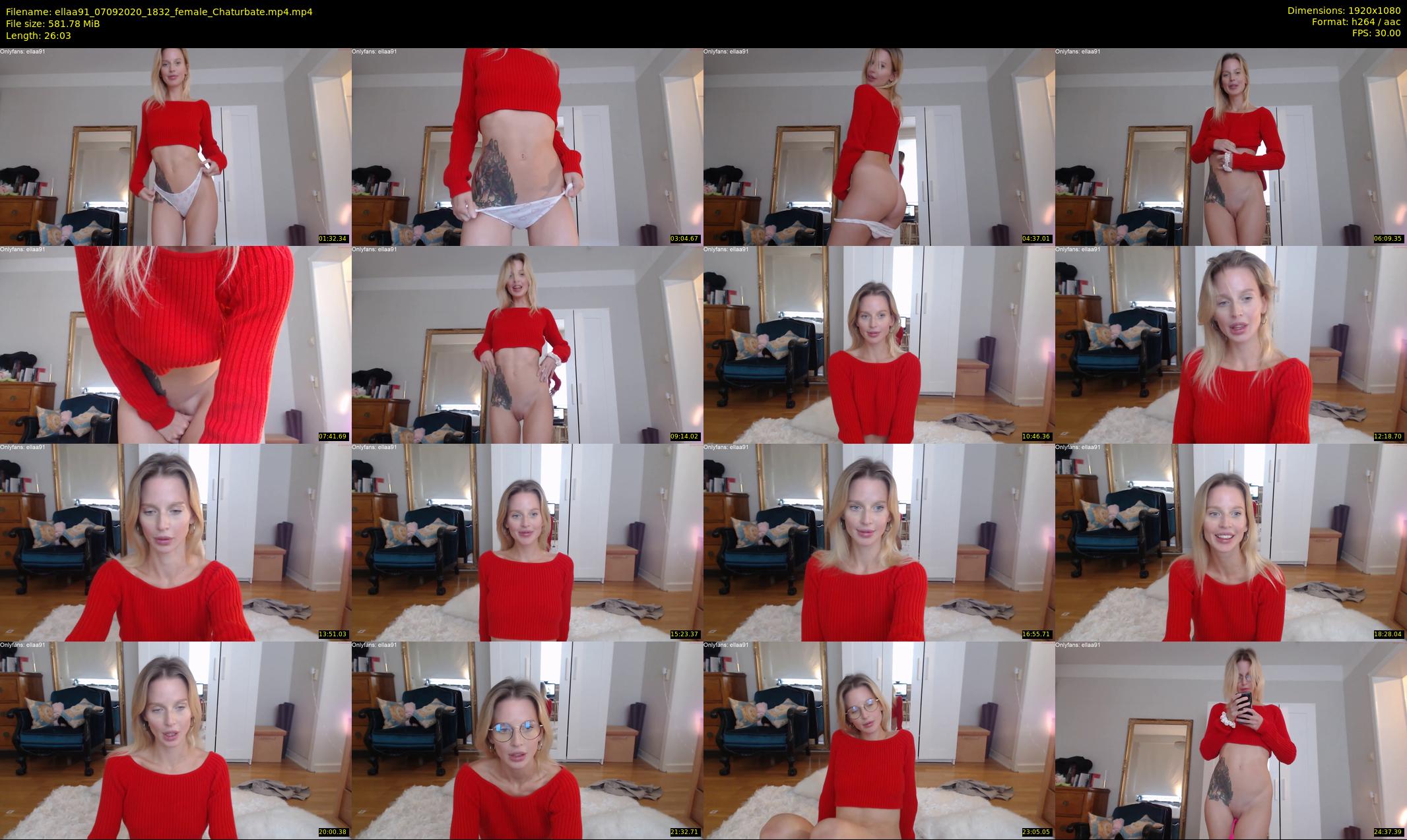 ellaa91 — 27 minute Chaturbate female cam show recording, 1080p, Sep 7, 2020