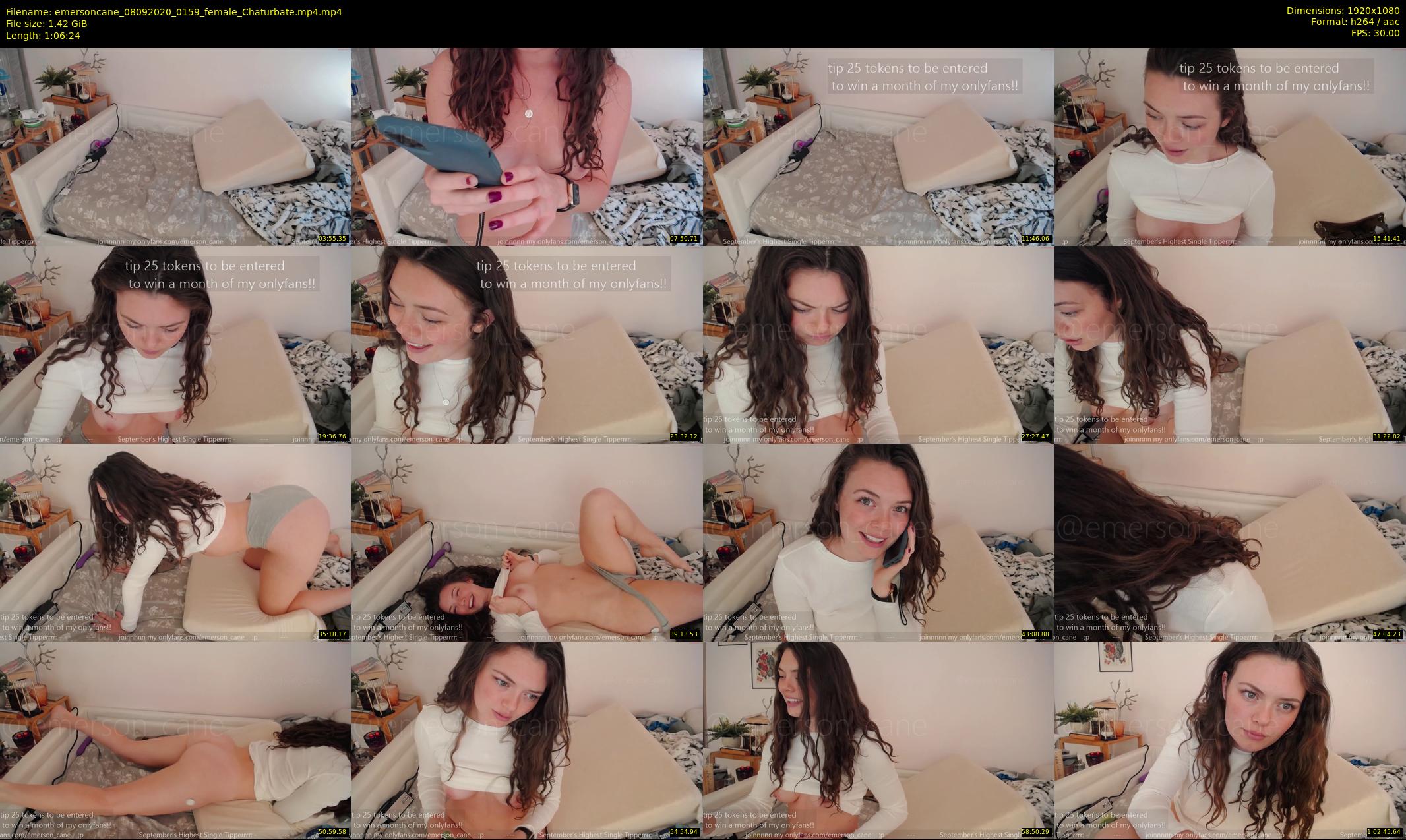 emersoncane — 67 minute Chaturbate female cam show recording, 1080p, Sep 8, 2020