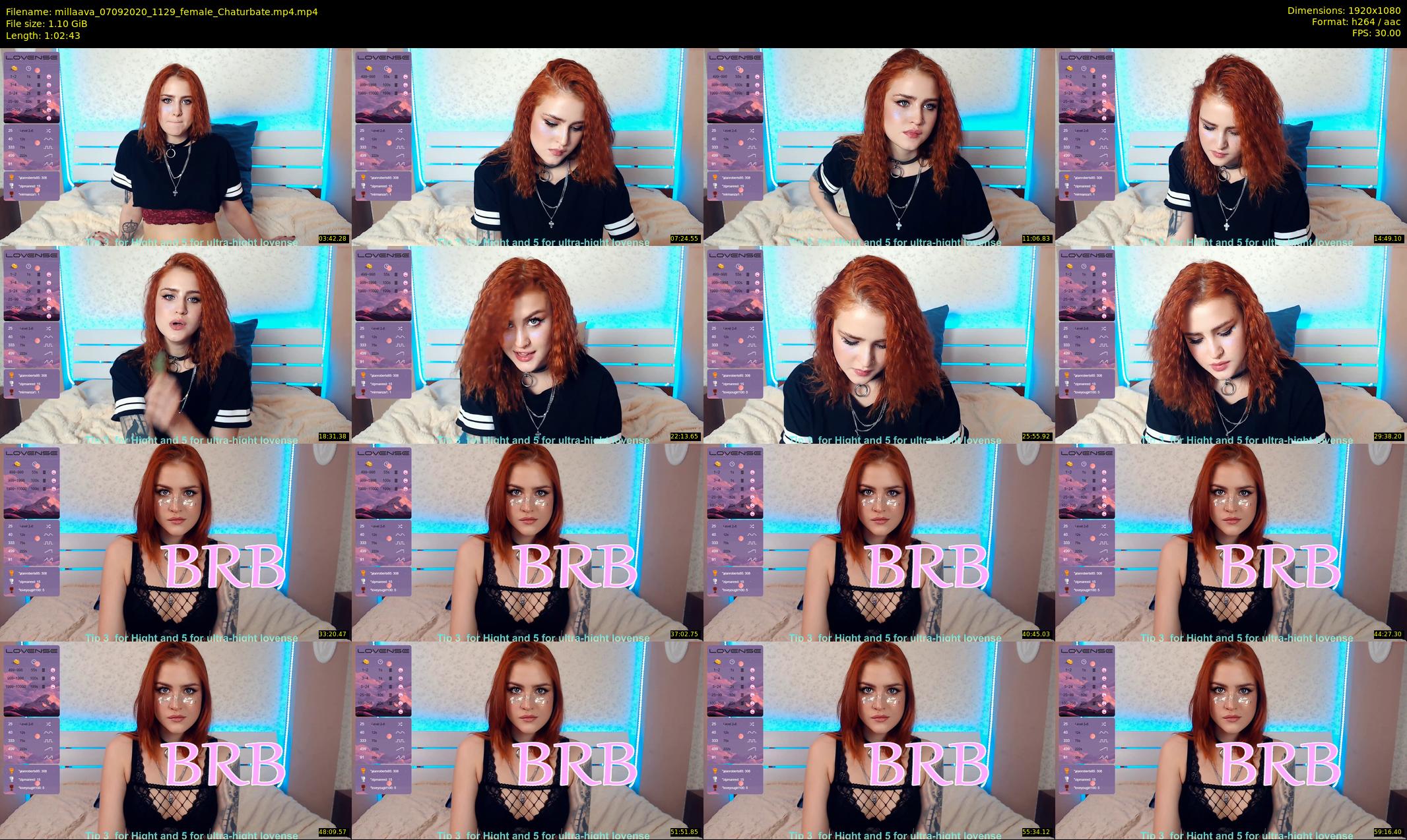 millaava — 63 minute Chaturbate female cam show recording, 1080p, Sep 7, 2020