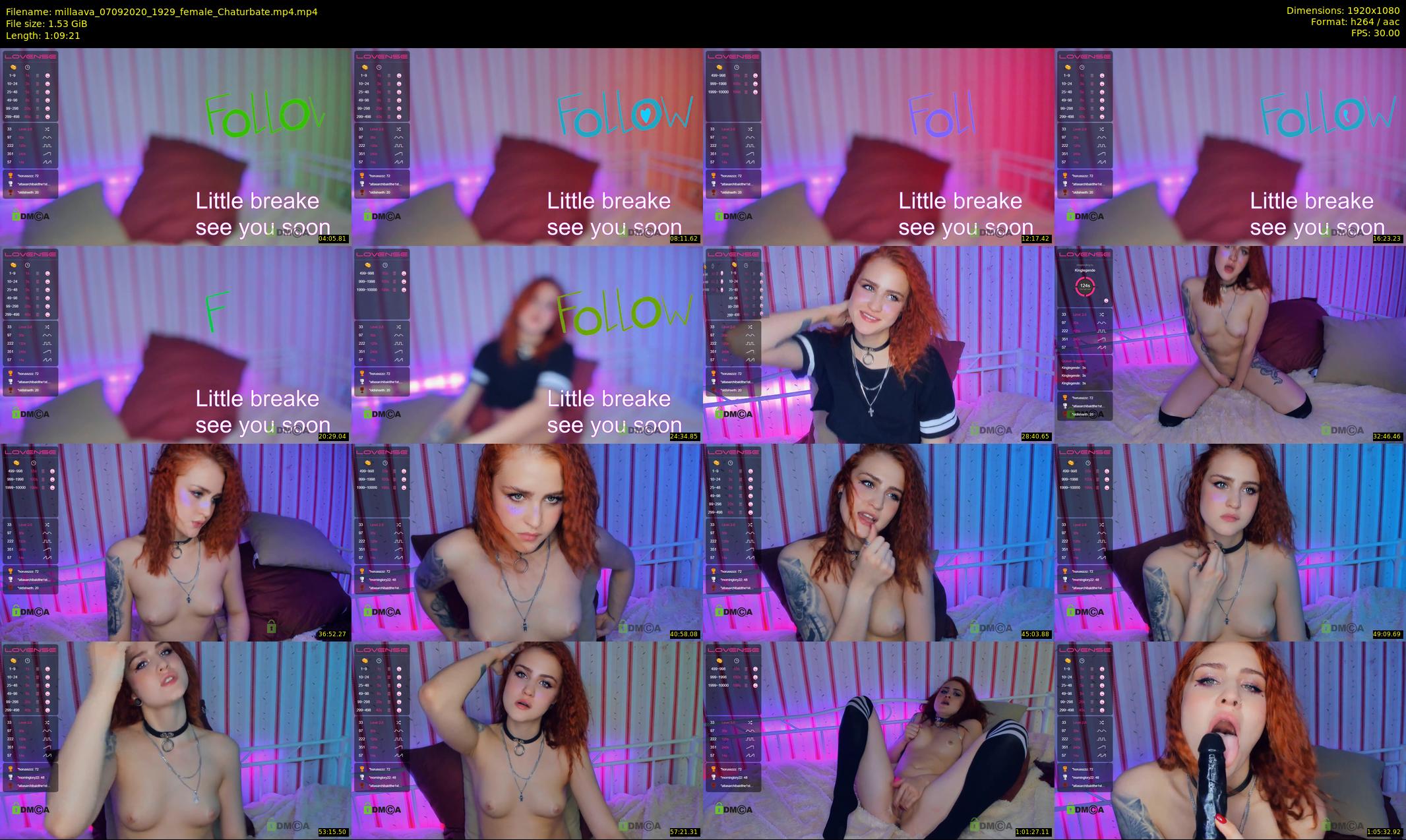 millaava — 70 minute Chaturbate female cam show recording, 1080p, Sep 7, 2020