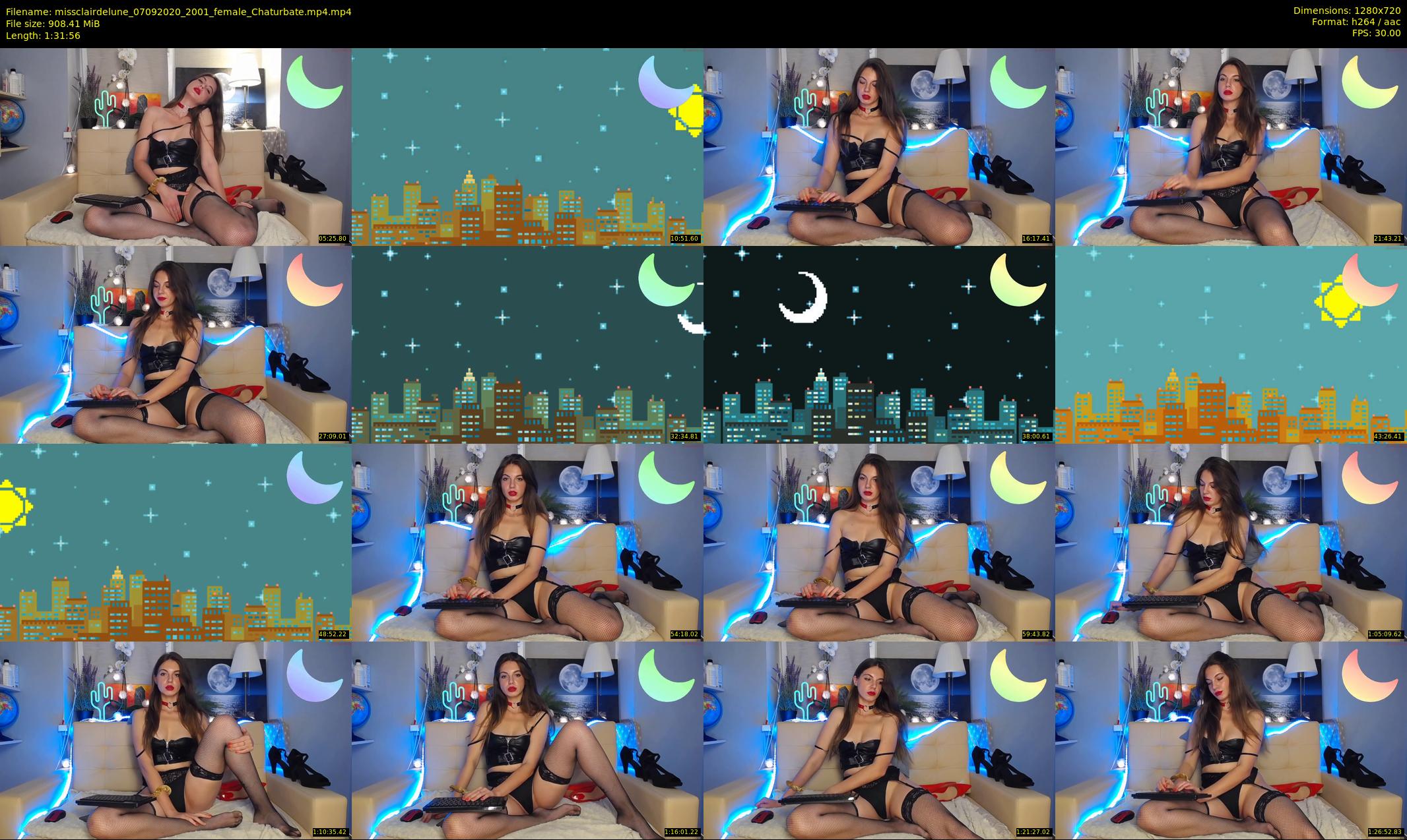 missclairdelune — 92 minute Chaturbate female cam show recording, 720p, Sep 7, 2020