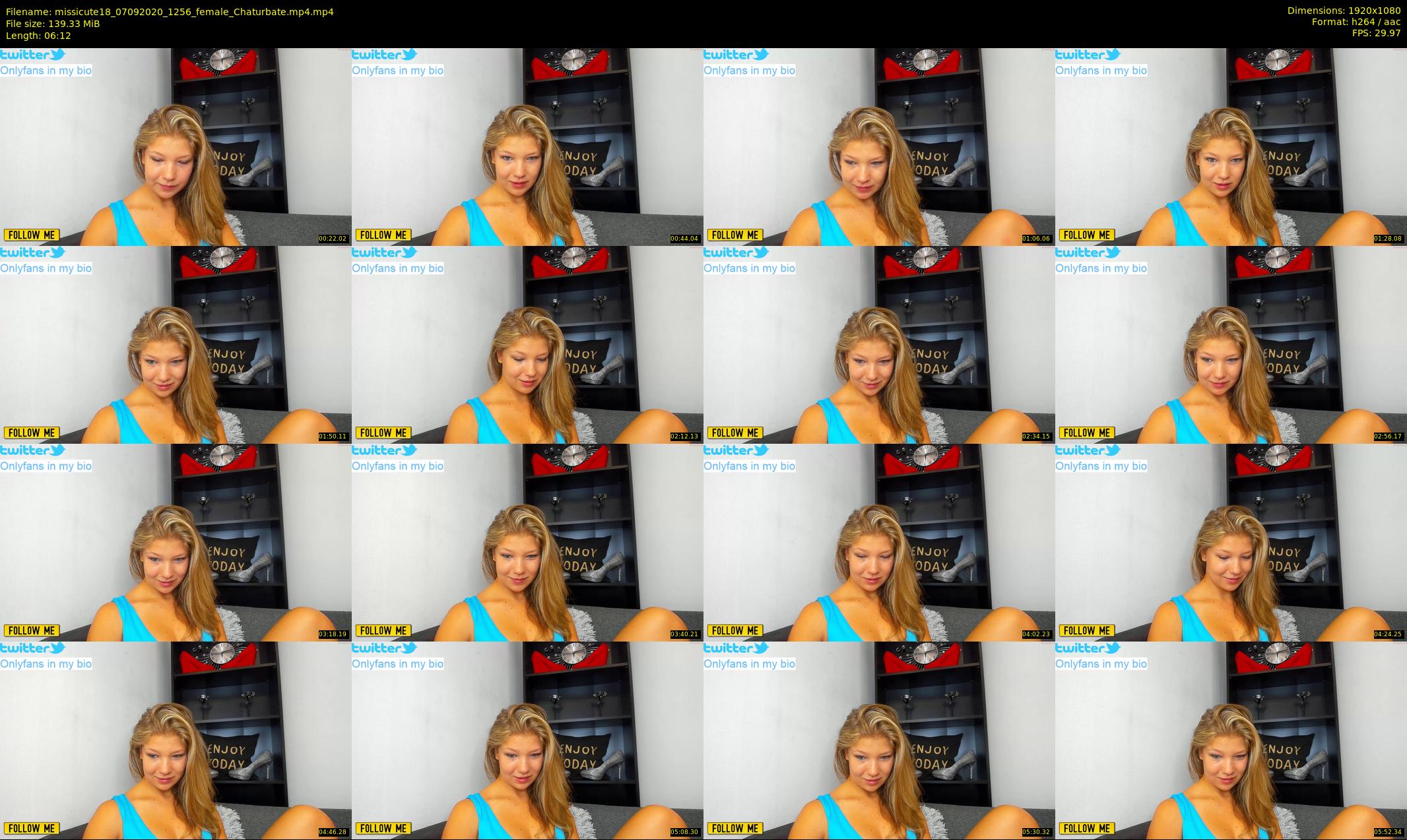 missicute18 — 7 minute Chaturbate female cam show recording, 1080p, Sep 7, 2020