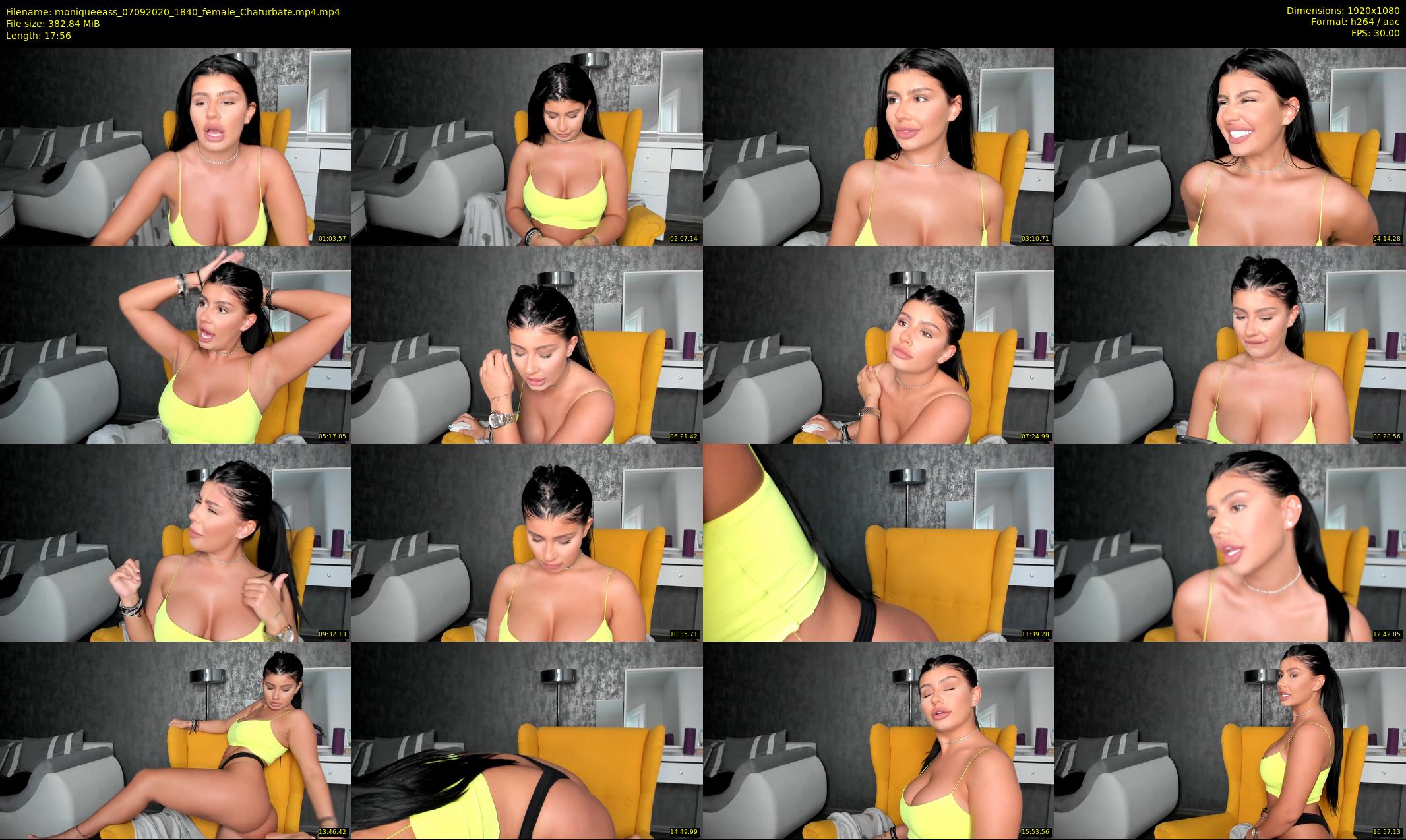 moniqueeass — 18 minute Chaturbate female cam show recording, 1080p, Sep 7, 2020