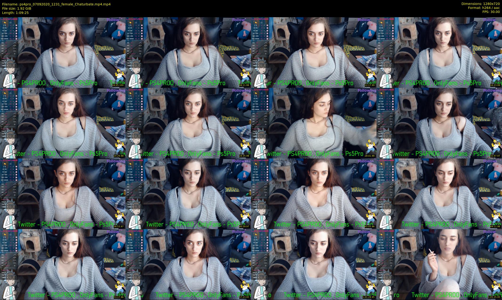 ps4pro — 70 minute Chaturbate female cam show recording, 720p, Sep 7, 2020
