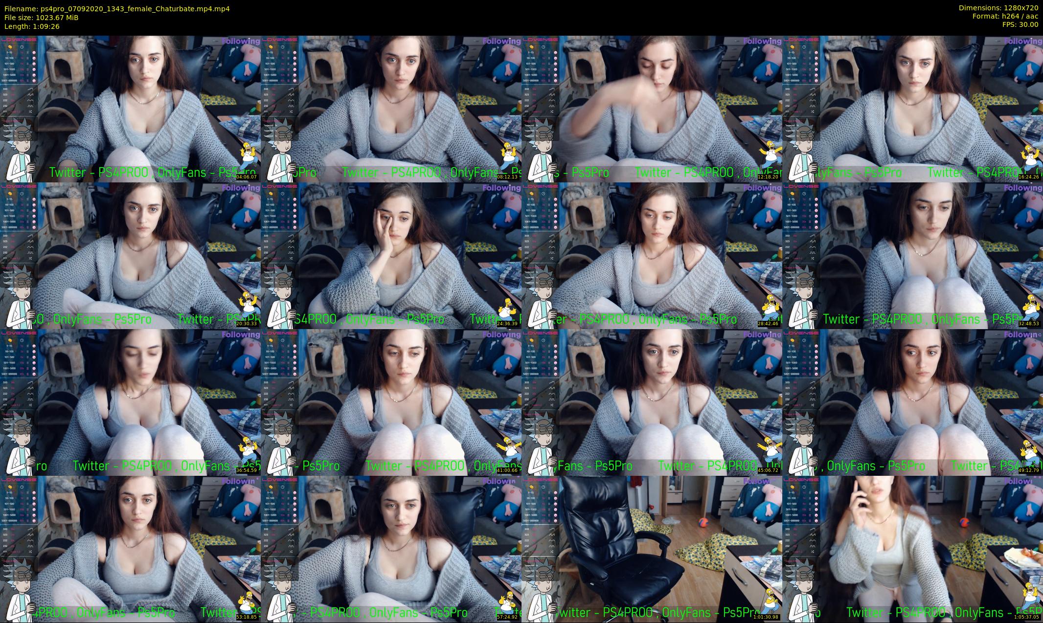 ps4pro — 70 minute Chaturbate female cam show recording, 720p, Sep 7, 2020