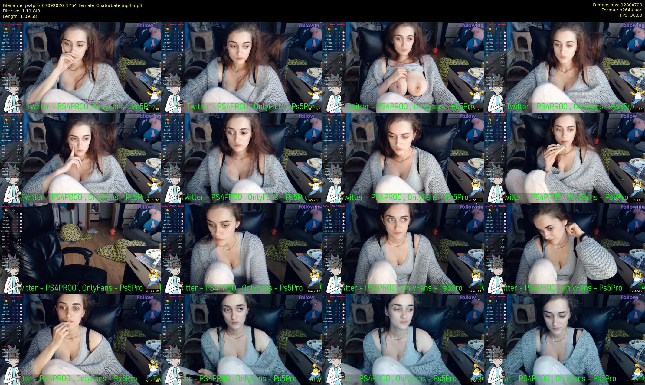 ps4pro — 70 minute Chaturbate female cam show recording, 720p, Sep 7, 2020