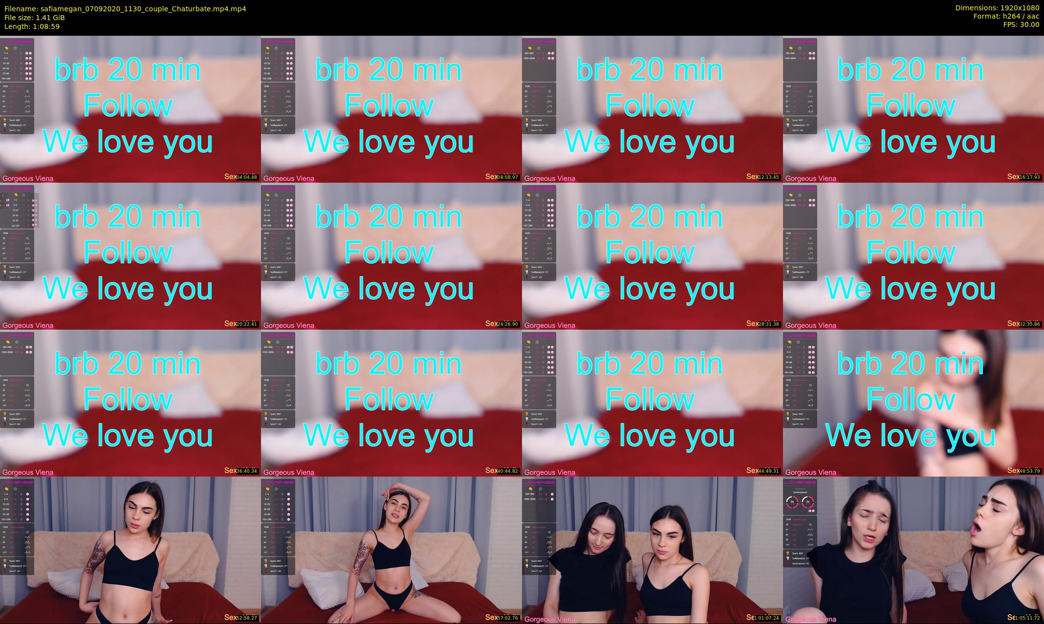 safiamegan — 69 minute Chaturbate couple cam show recording, 1080p, Sep 7, 2020