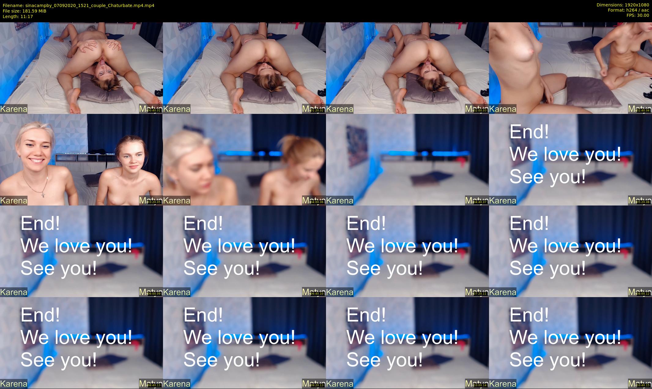 sinacampby — 12 minute Chaturbate couple cam show recording, 1080p, Sep 7, 2020