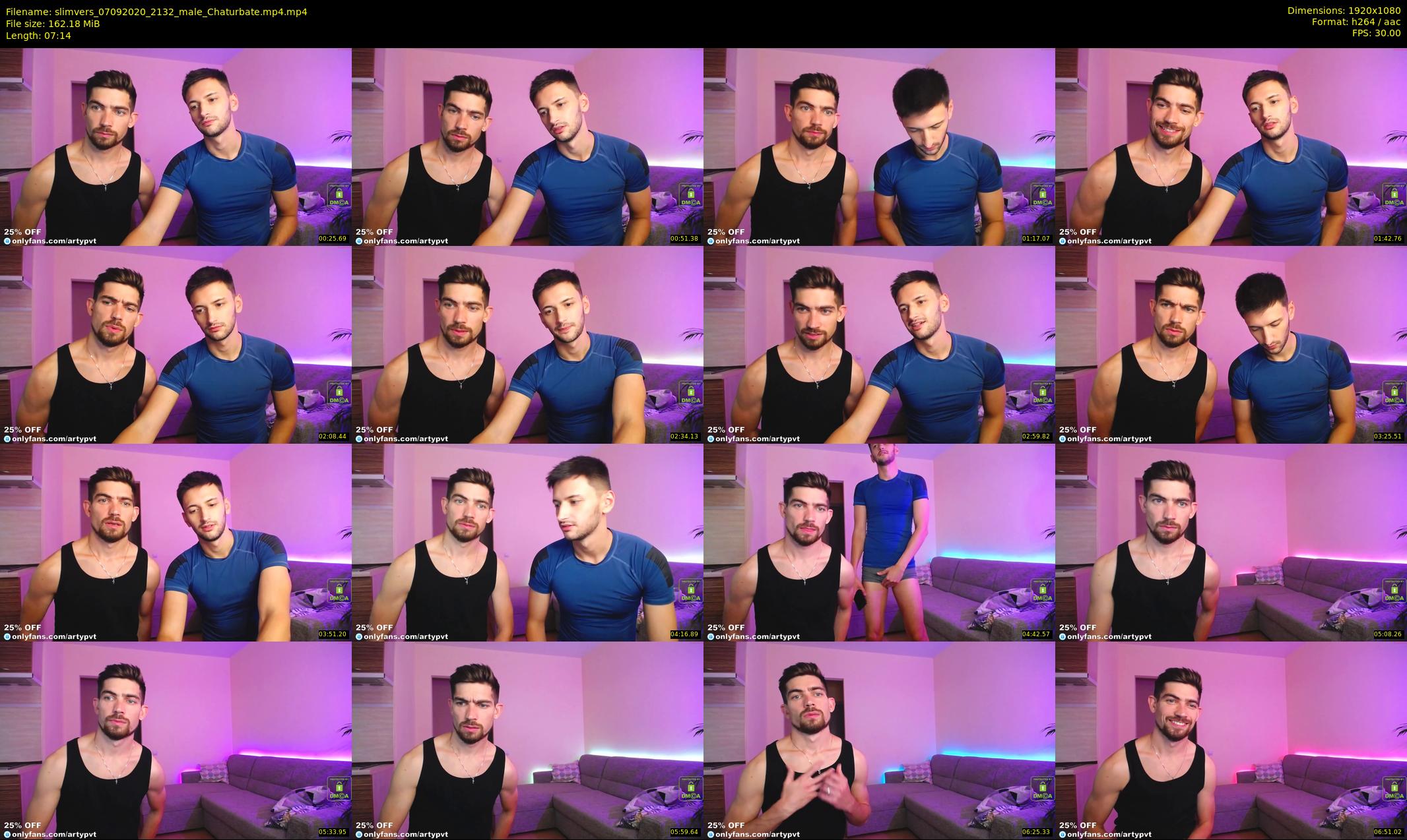 slimvers — 8 minute Chaturbate male cam show recording, 1080p, Sep 7, 2020