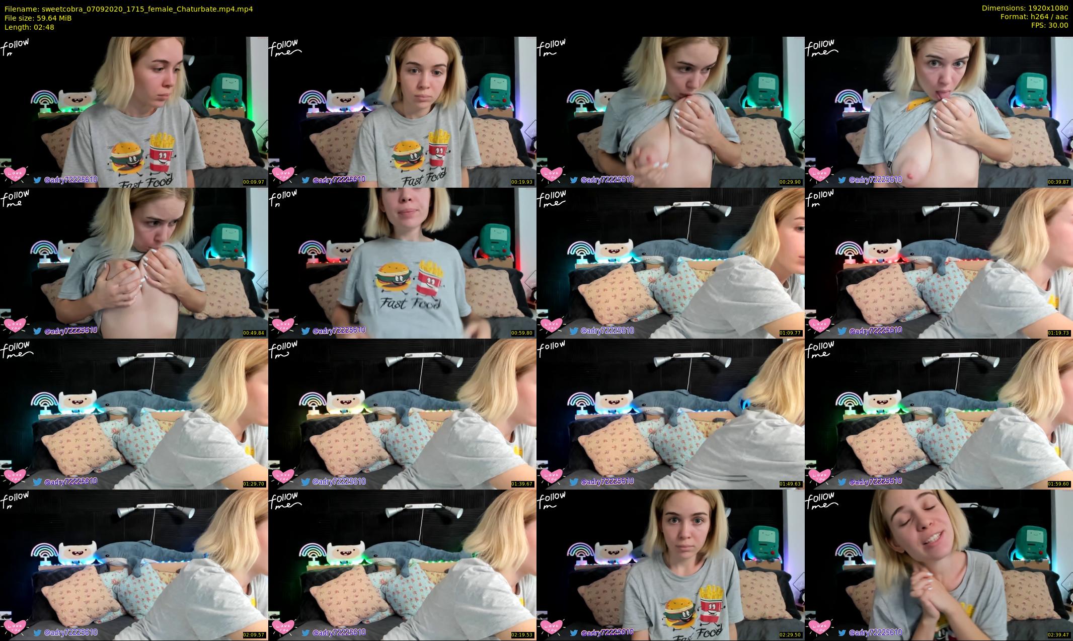 sweetcobra — 3 minute Chaturbate female cam show recording, 1080p, Sep 7, 2020