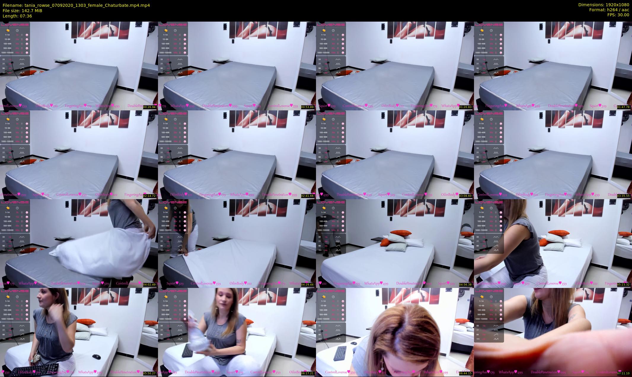 tania_rowse — 8 minute Chaturbate female cam show recording, 1080p, Sep 7, 2020
