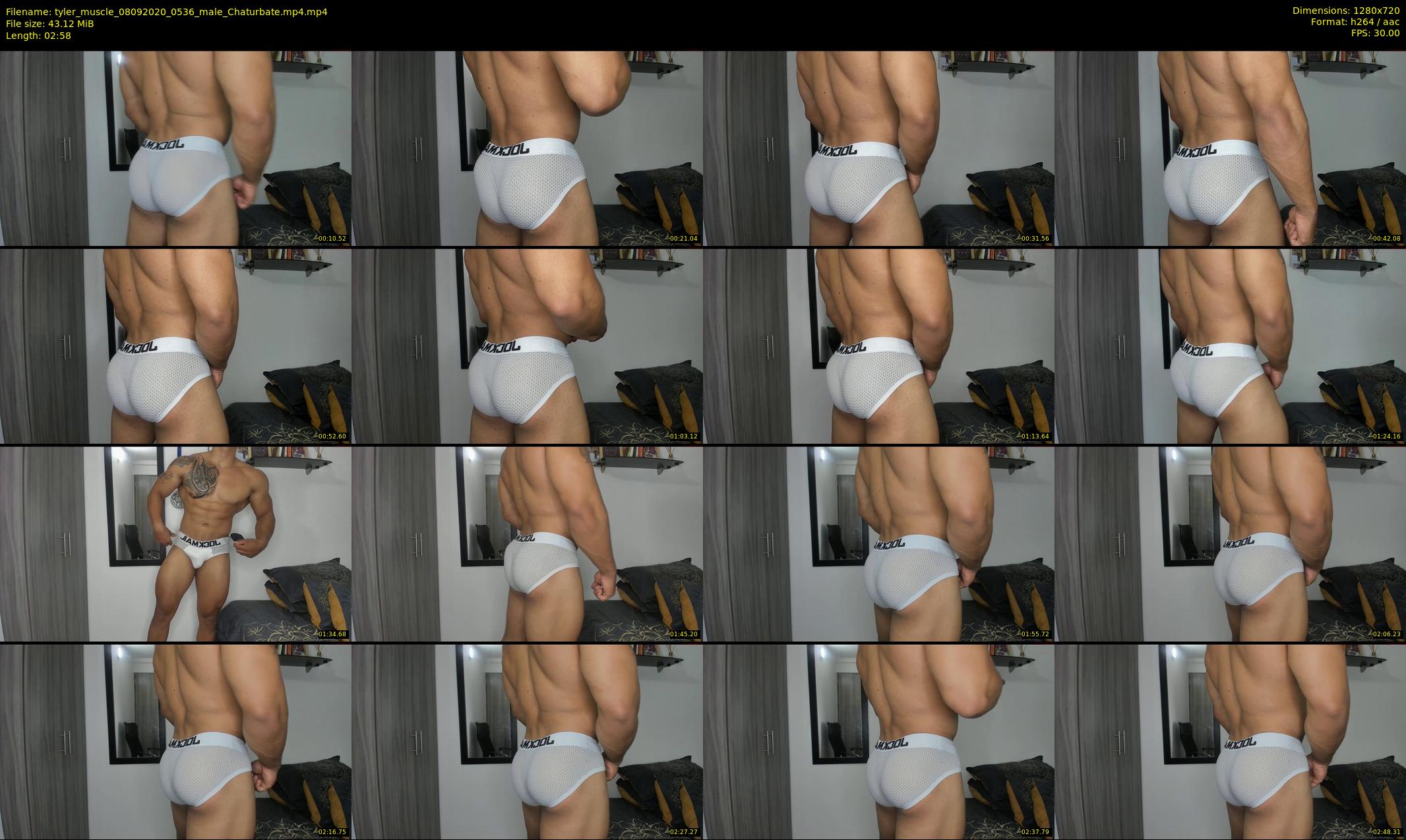 tyler_muscle — 3 minute Chaturbate male cam show recording, 720p, Sep 8, 2020