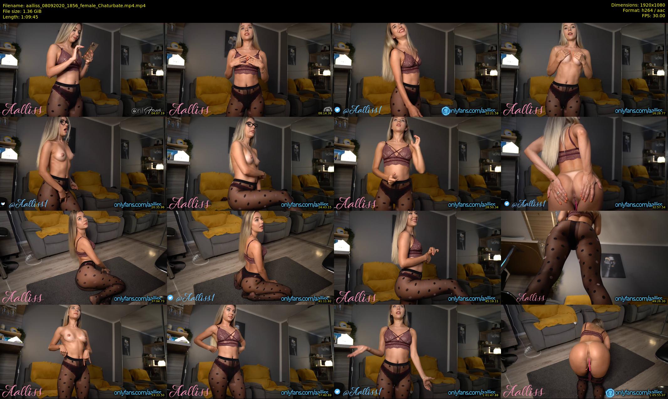aalliss — 70 minute Chaturbate female cam show recording, 1080p, Sep 8, 2020