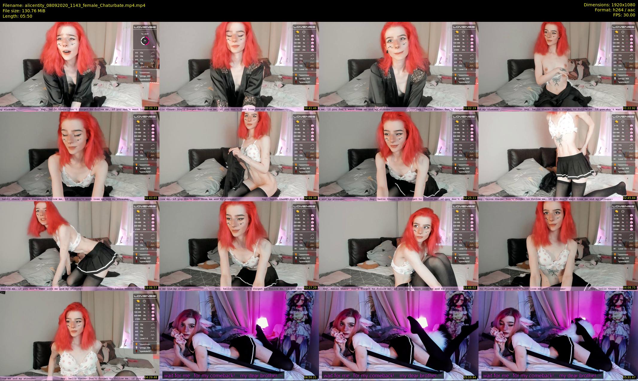 alicentity — 6 minute Chaturbate female cam show recording, 1080p, Sep 8, 2020