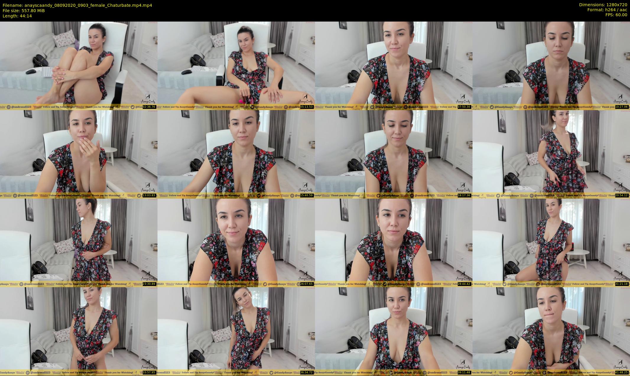 anayscaandy — 45 minute Chaturbate female cam show recording, 720p, Sep 8, 2020
