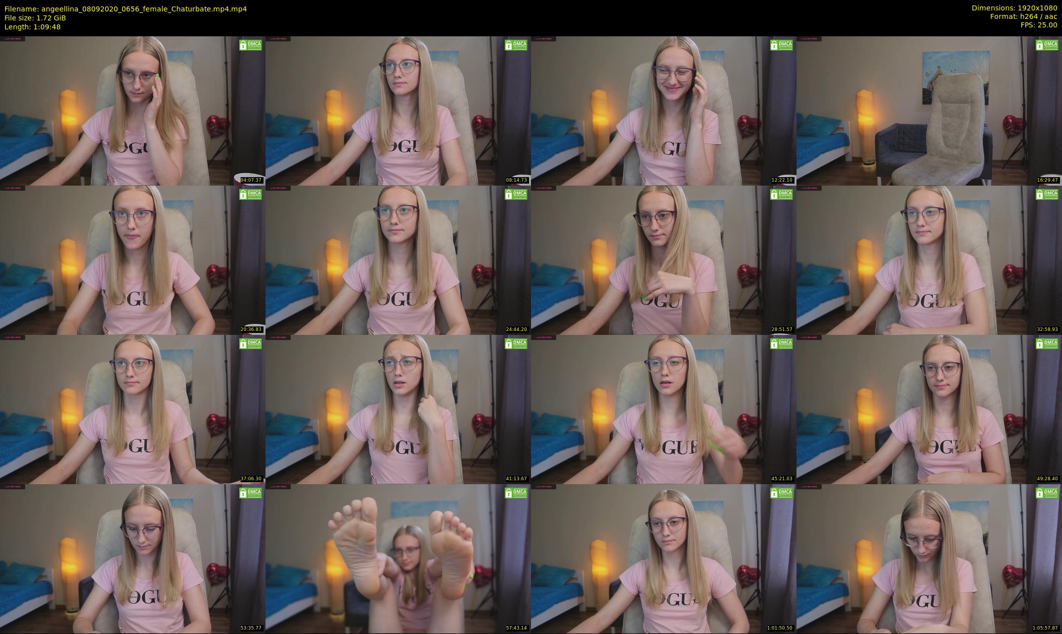 angeellina — 70 minute Chaturbate female cam show recording, 1080p, Sep 8, 2020