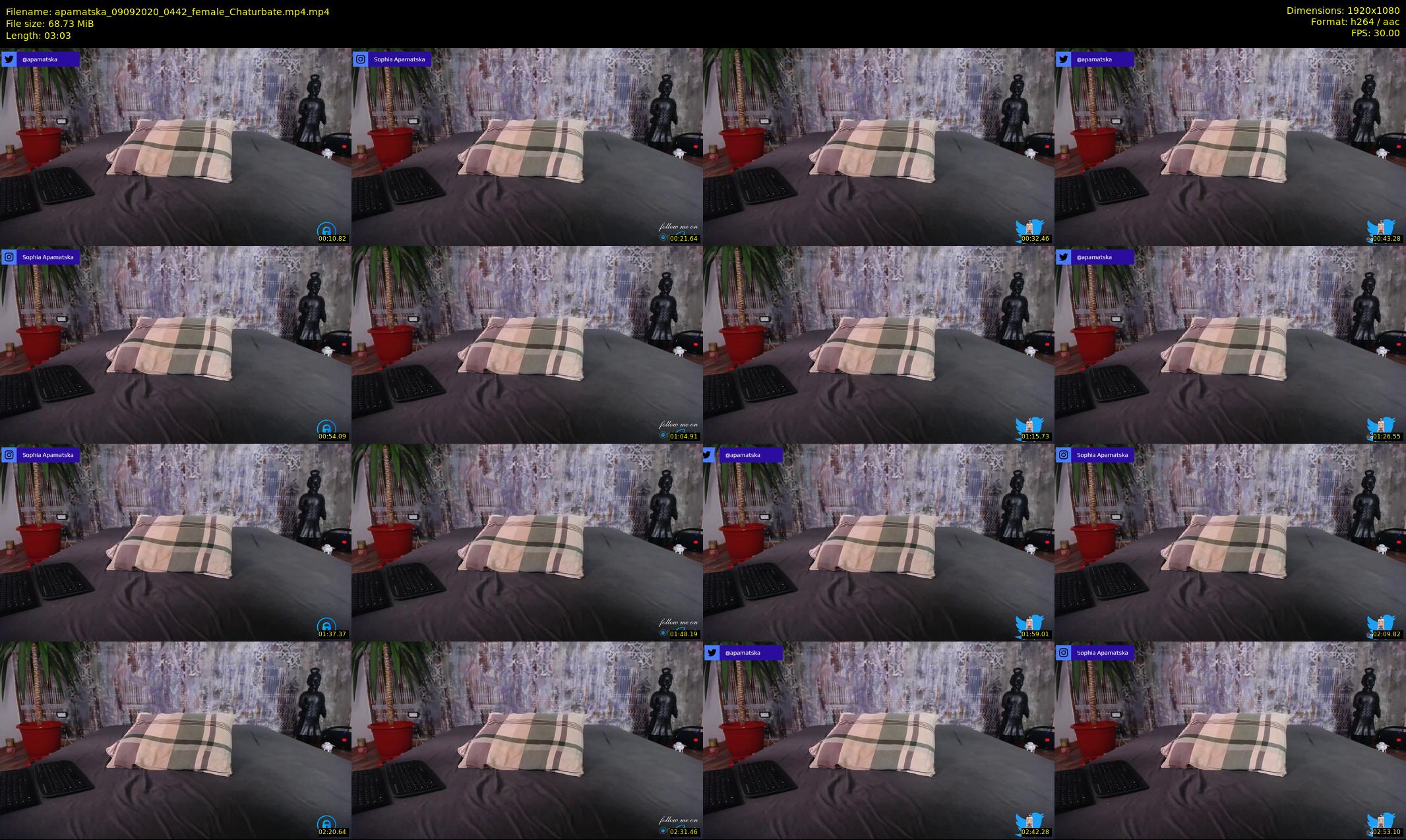 apamatska — 4 minute Chaturbate female cam show recording, 1080p, Sep 9, 2020