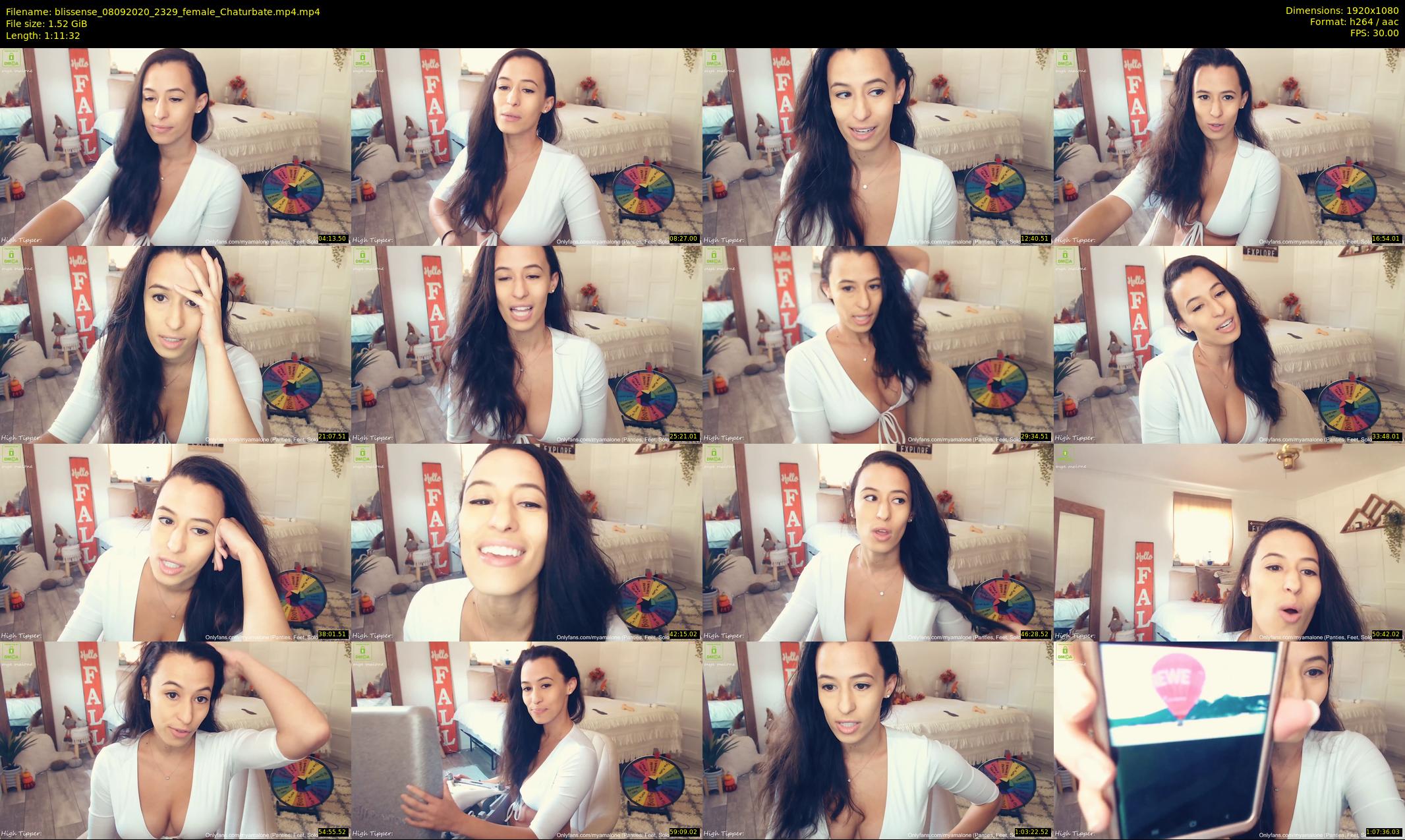 blissense — 72 minute Chaturbate female cam show recording, 1080p, Sep 8, 2020