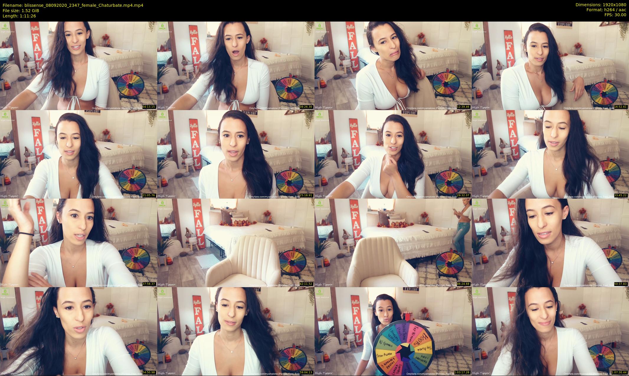 blissense — 72 minute Chaturbate female cam show recording, 1080p, Sep 8, 2020