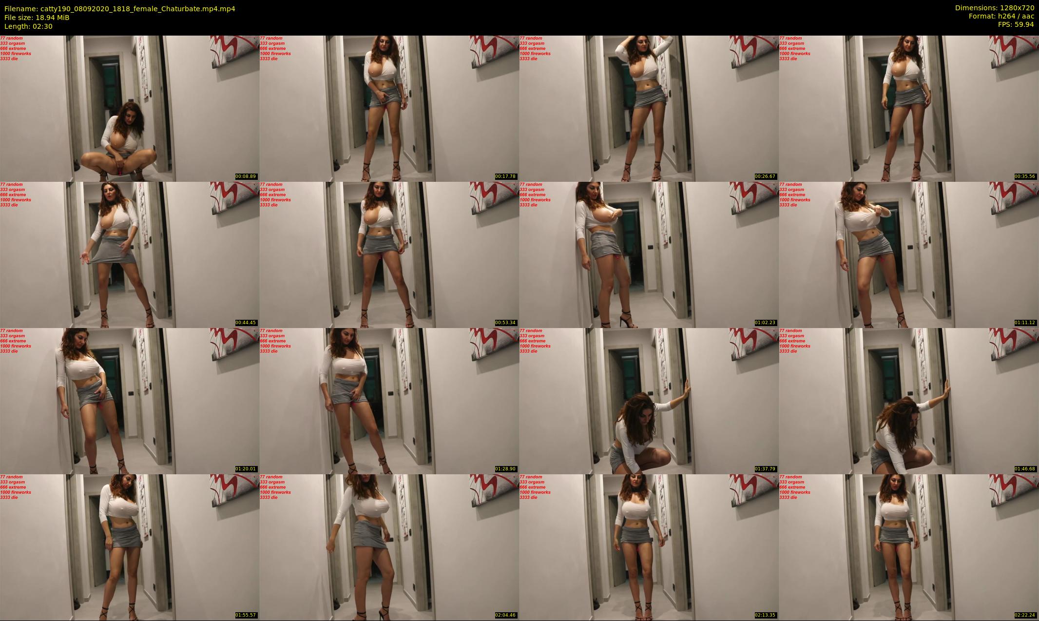 catty190 — 3 minute Chaturbate female cam show recording, 720p, Sep 8, 2020