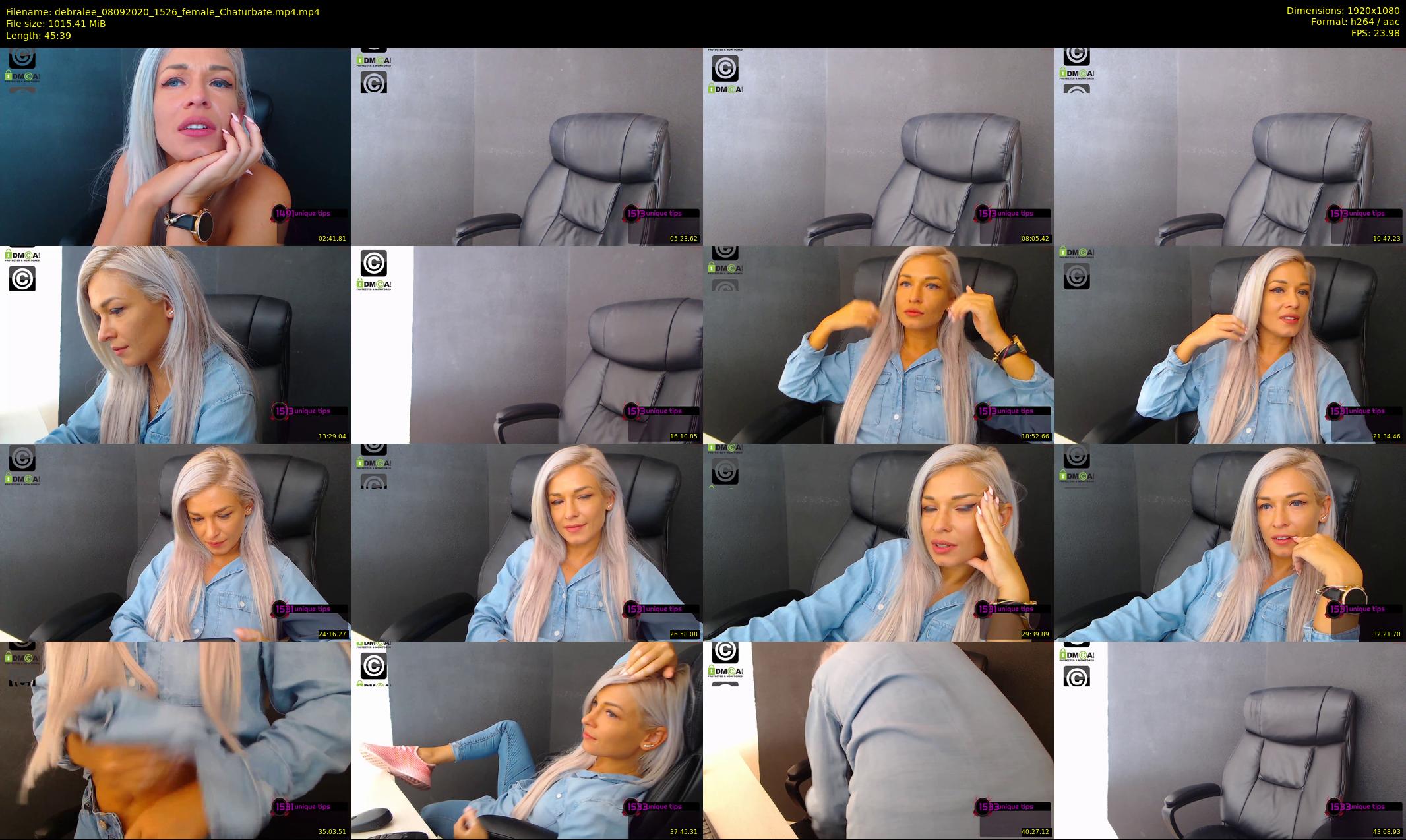 debralee — 46 minute Chaturbate female cam show recording, 1080p, Sep 8, 2020