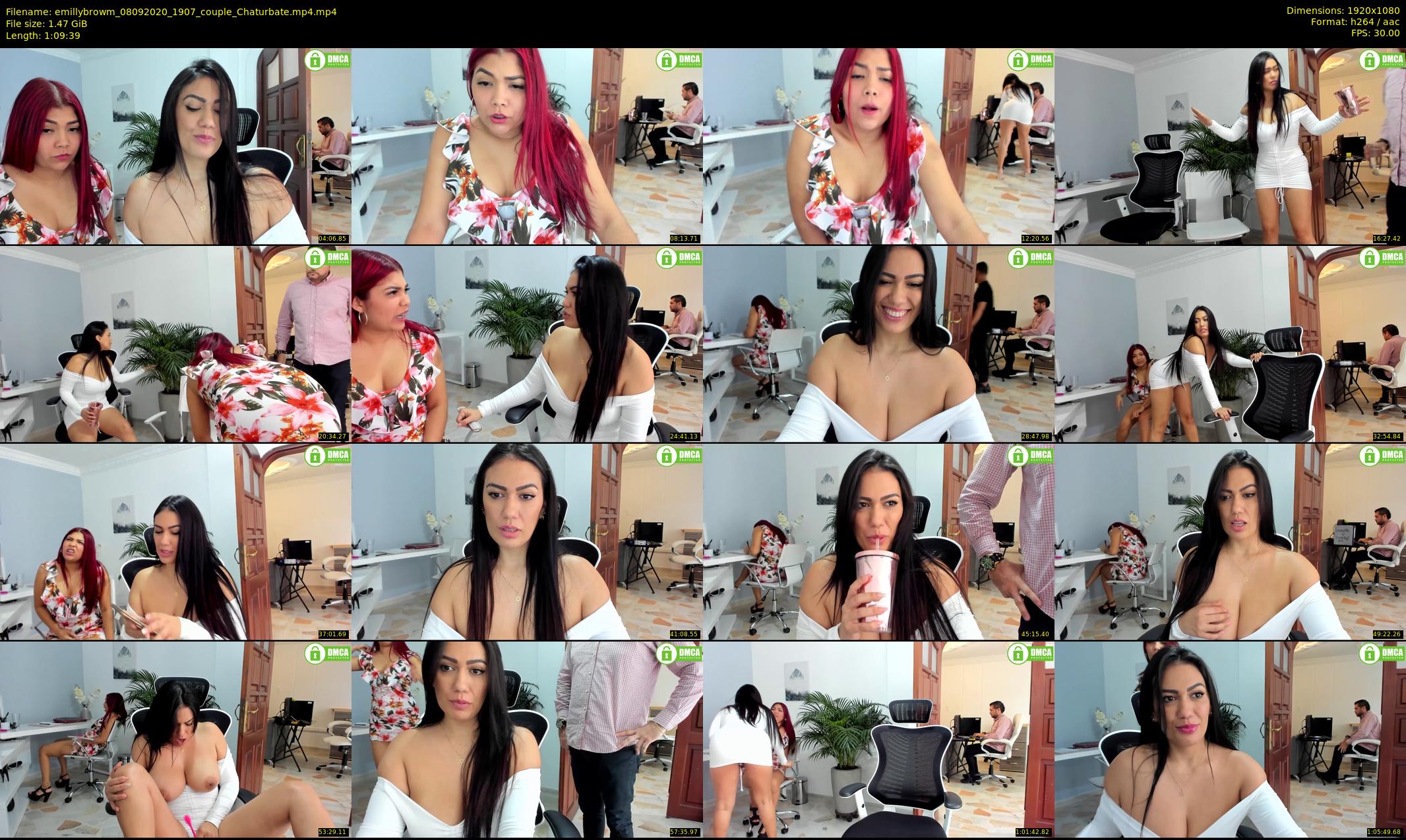 emillybrowm — 70 minute Chaturbate couple cam show recording, 1080p, Sep 8, 2020