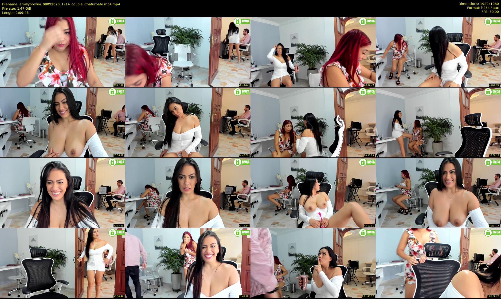 emillybrowm — 70 minute Chaturbate couple cam show recording, 1080p, Sep 8, 2020