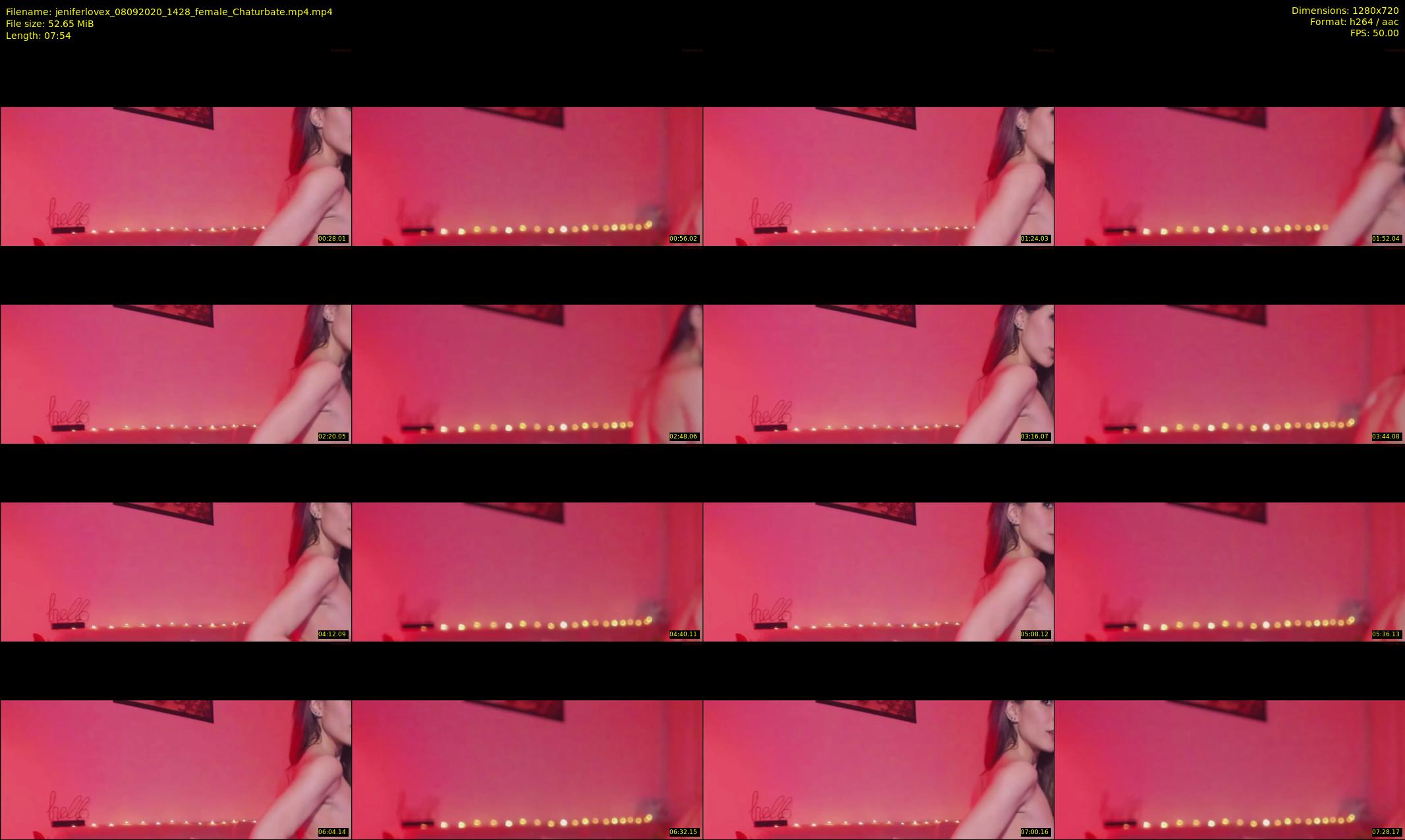 jeniferlovex — 8 minute Chaturbate female cam show recording, 720p, Sep 8, 2020