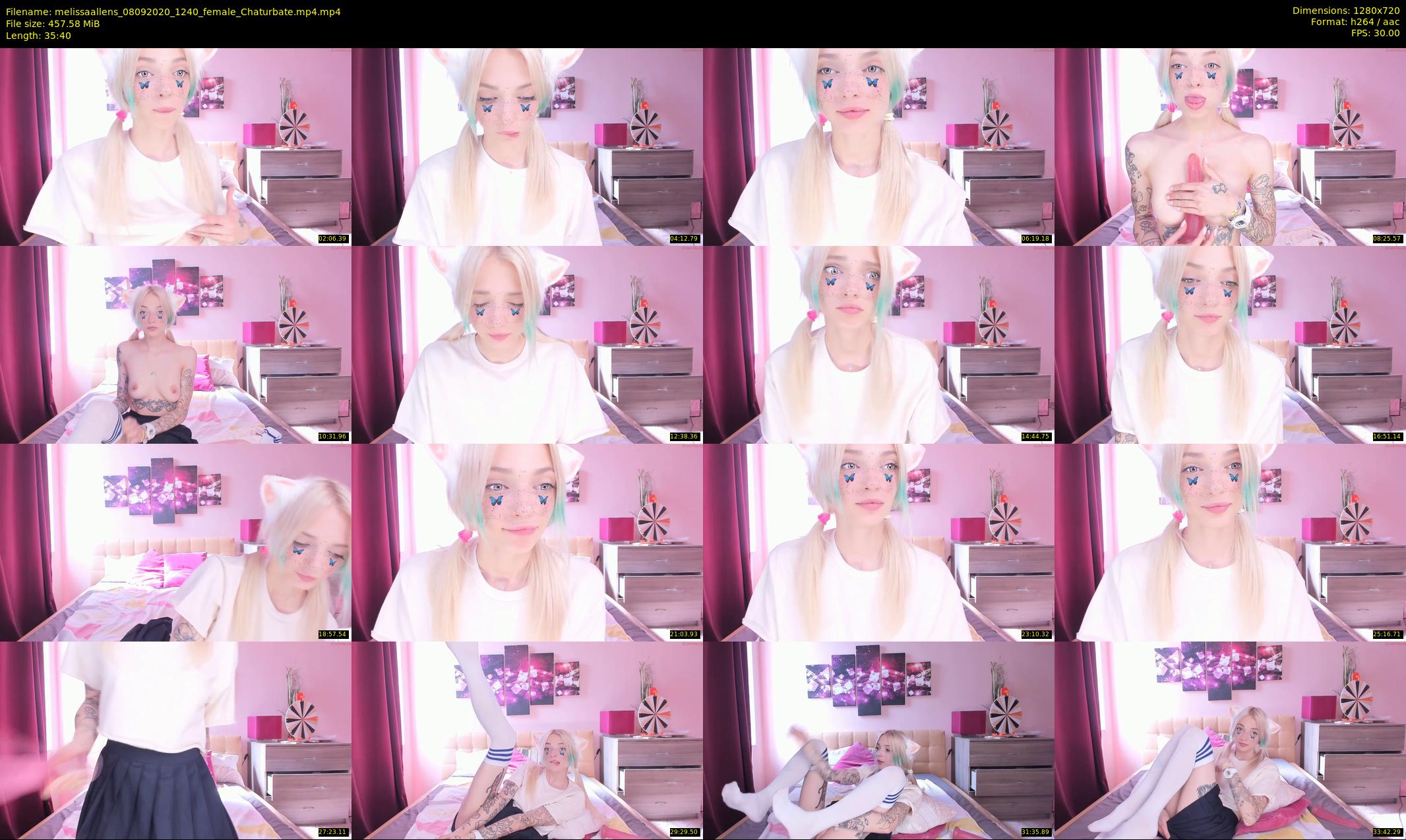 melissaallens — 36 minute Chaturbate female cam show recording, 720p, Sep 8, 2020