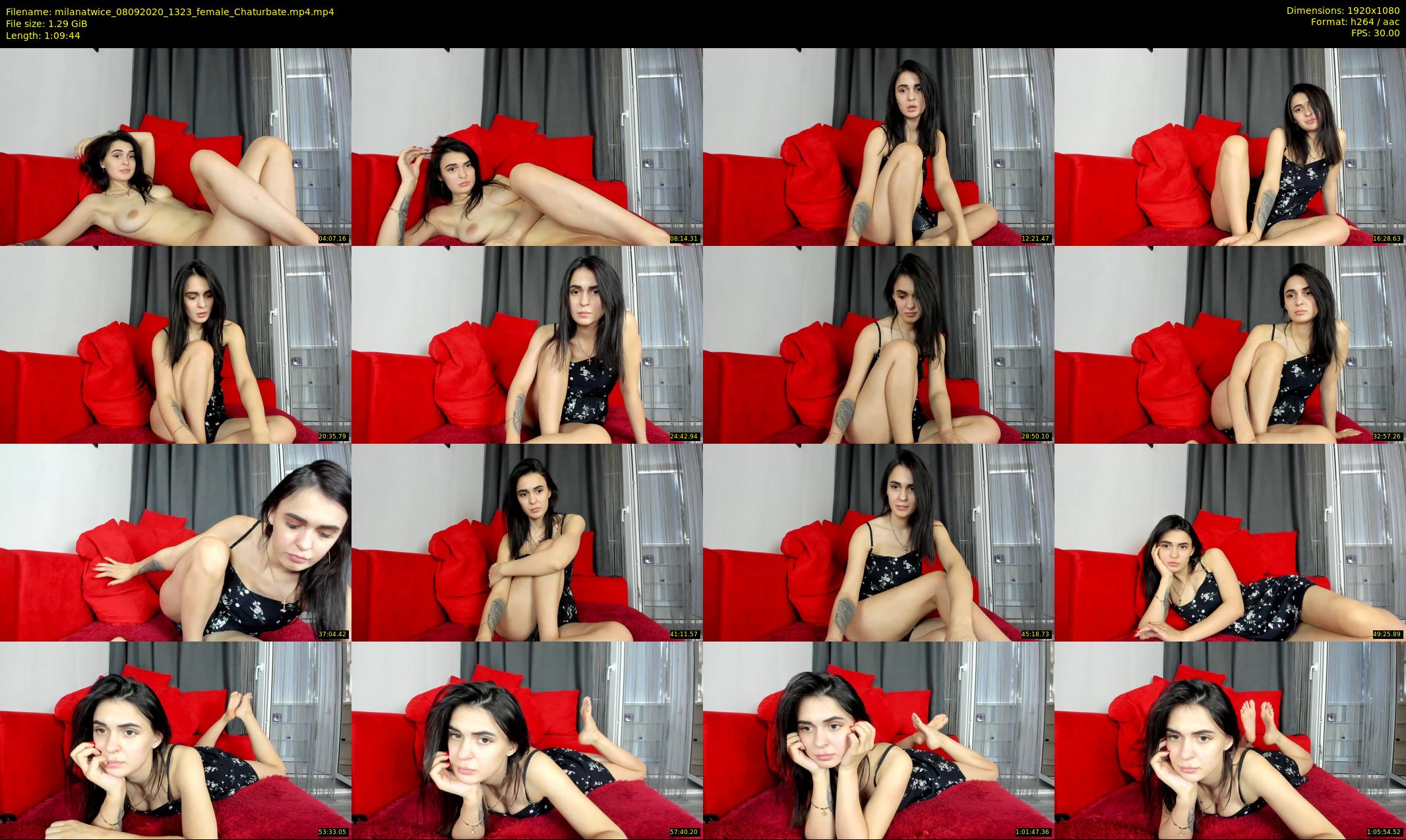 milanatwice — 70 minute Chaturbate female cam show recording, 1080p, Sep 8, 2020