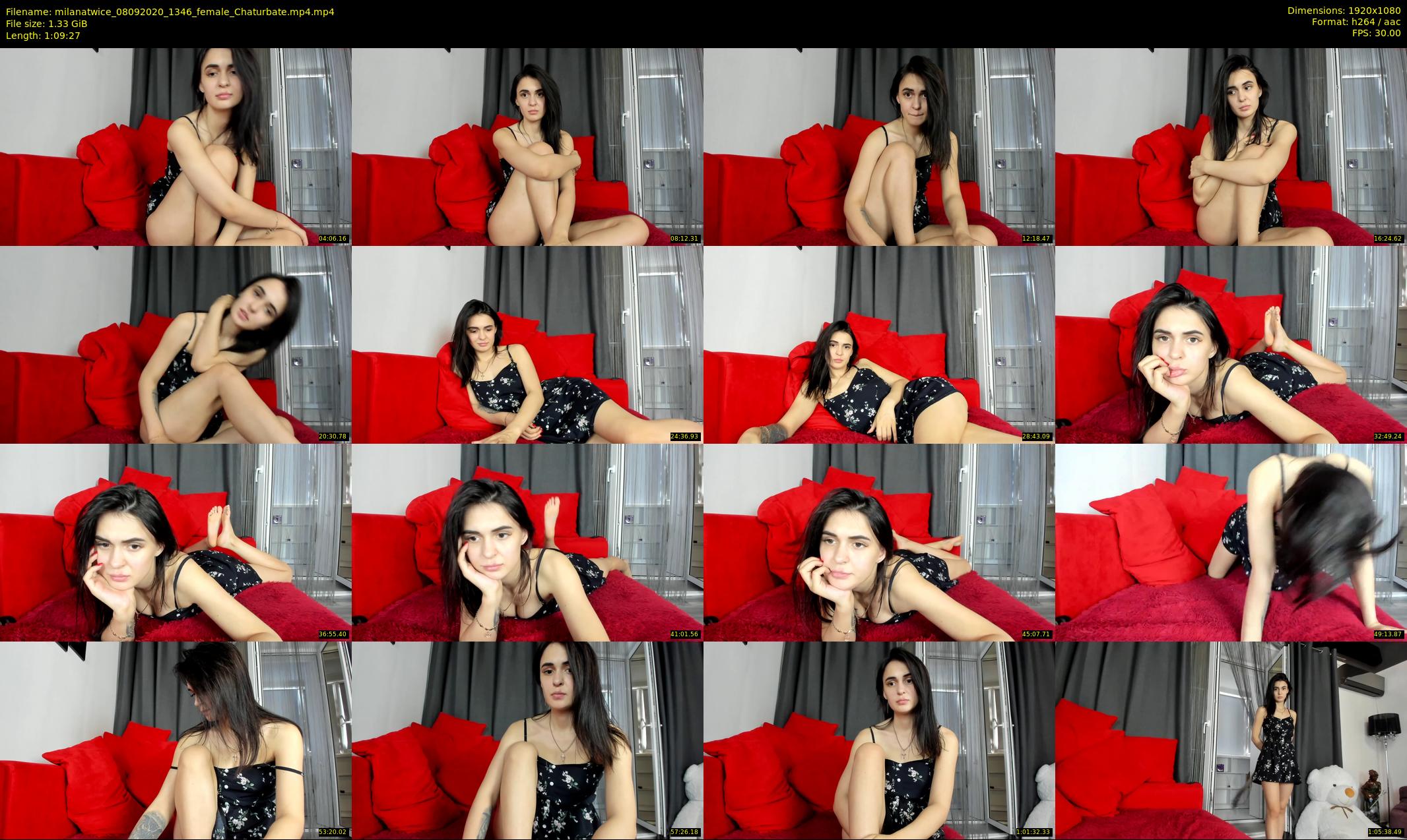 milanatwice — 70 minute Chaturbate female cam show recording, 1080p, Sep 8, 2020