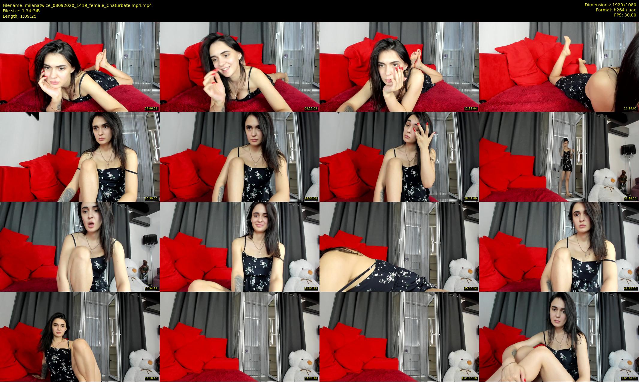 milanatwice — 70 minute Chaturbate female cam show recording, 1080p, Sep 8, 2020