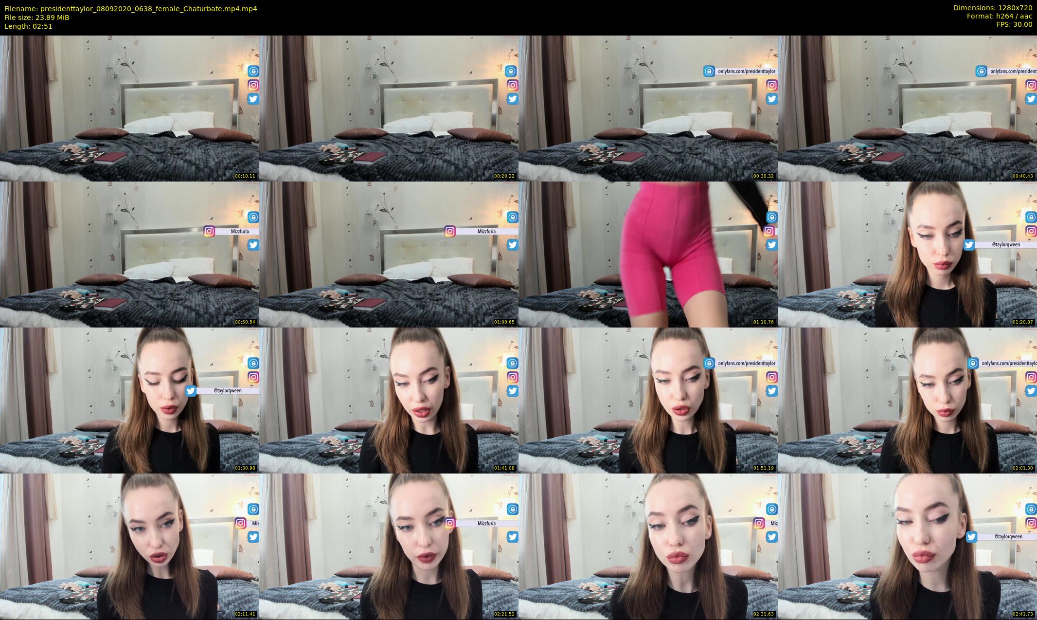 presidenttaylor — 3 minute Chaturbate female cam show recording, 720p, Sep 8, 2020