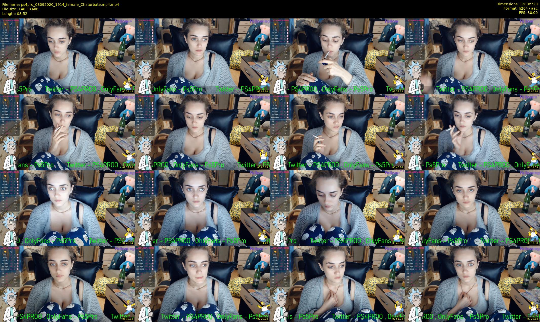 ps4pro — 9 minute Chaturbate female cam show recording, 720p, Sep 8, 2020