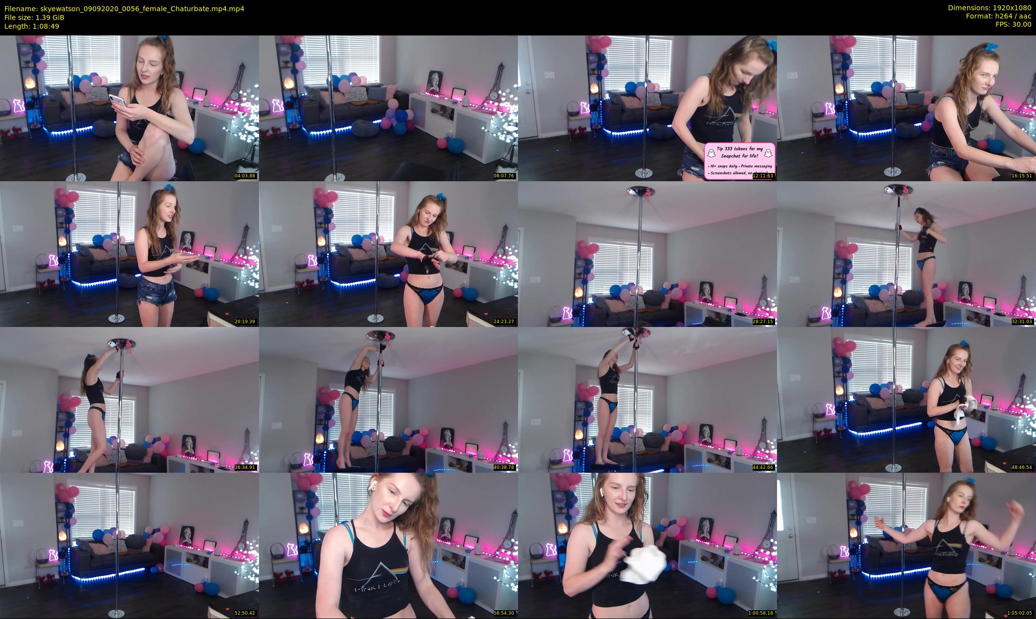 skyewatson — 69 minute Chaturbate female cam show recording, 1080p, Sep 9, 2020