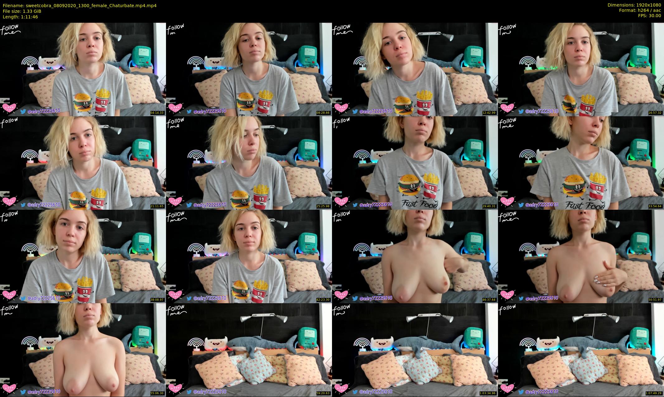 sweetcobra — 72 minute Chaturbate female cam show recording, 1080p, Sep 8, 2020