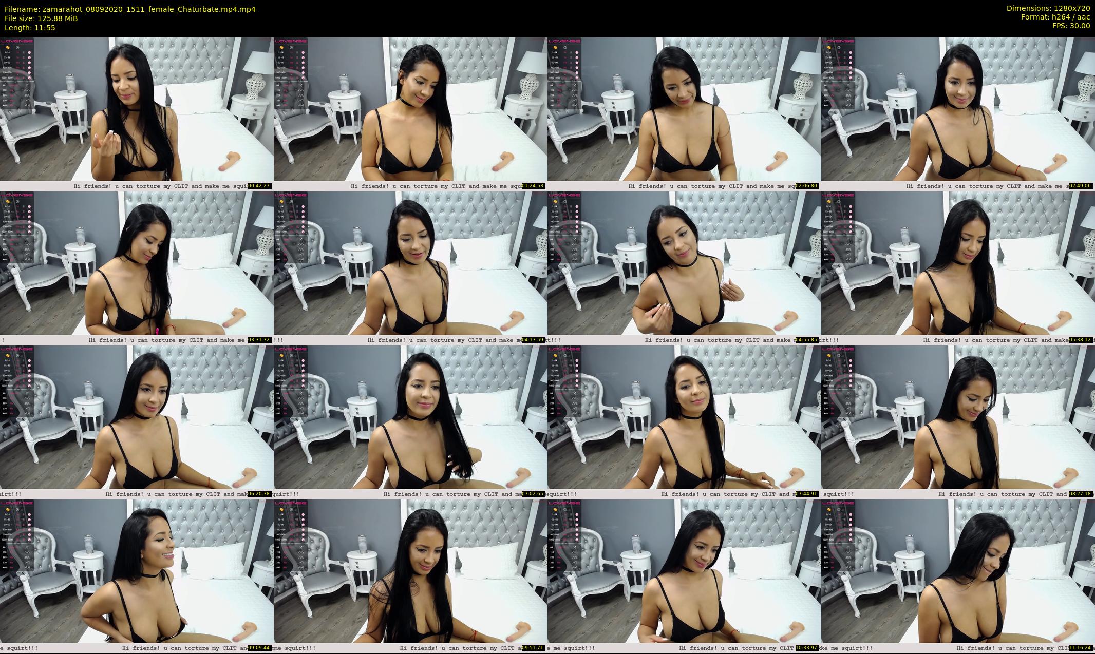 zamarahot — 12 minute Chaturbate female cam show recording, 720p, Sep 8, 2020