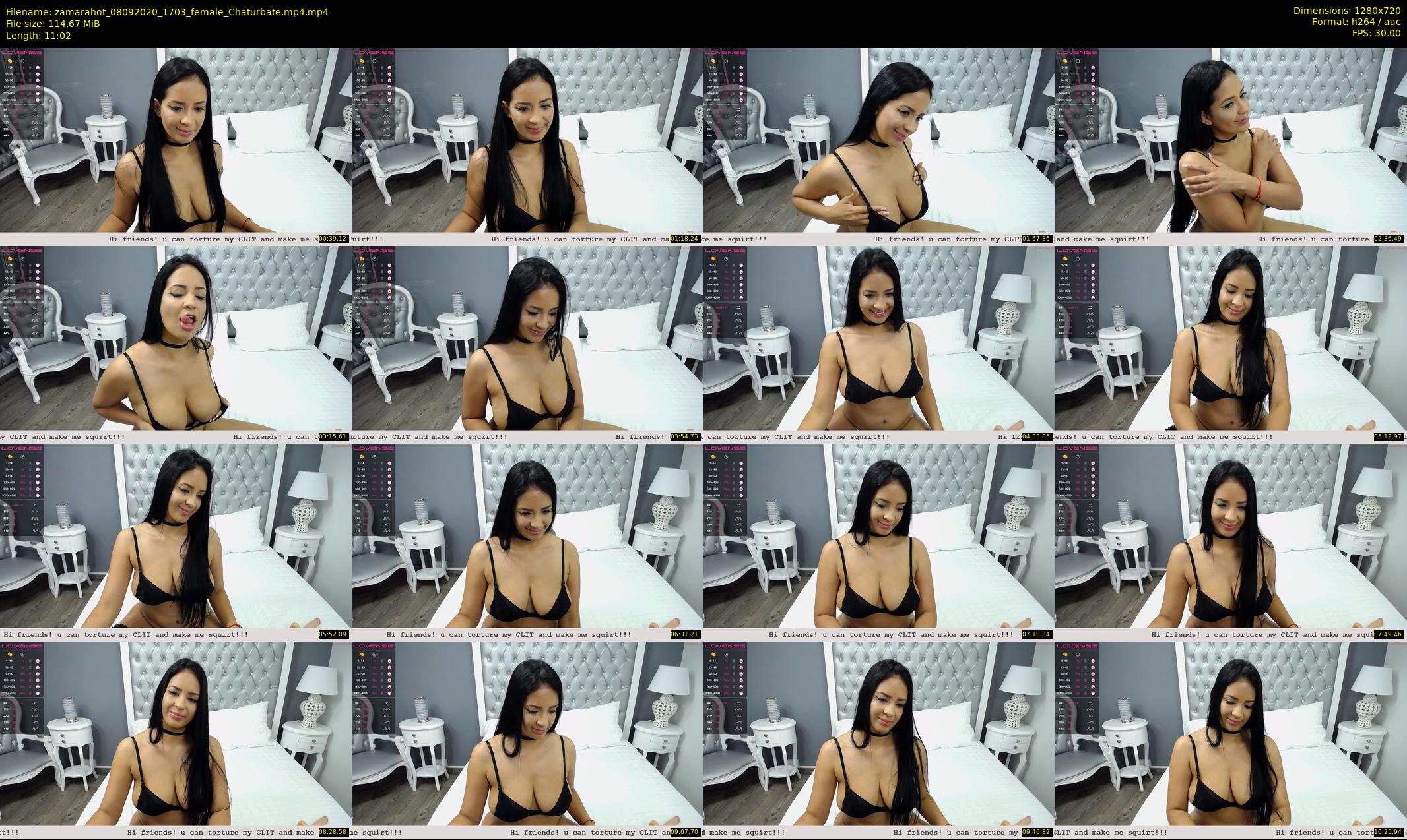 zamarahot — 12 minute Chaturbate female cam show recording, 720p, Sep 8, 2020