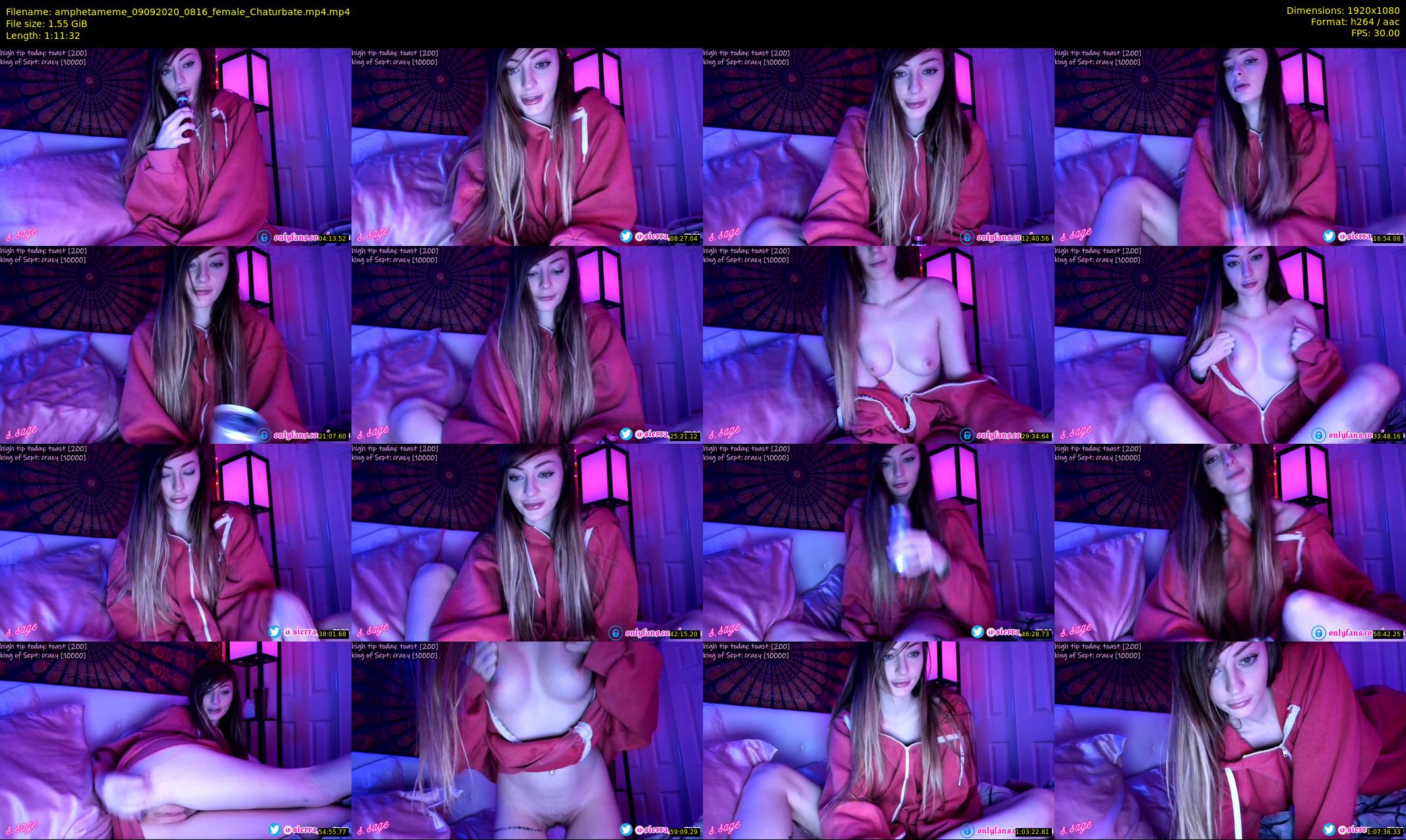 amphetameme — 72 minute Chaturbate female cam show recording, 1080p, Sep 9, 2020