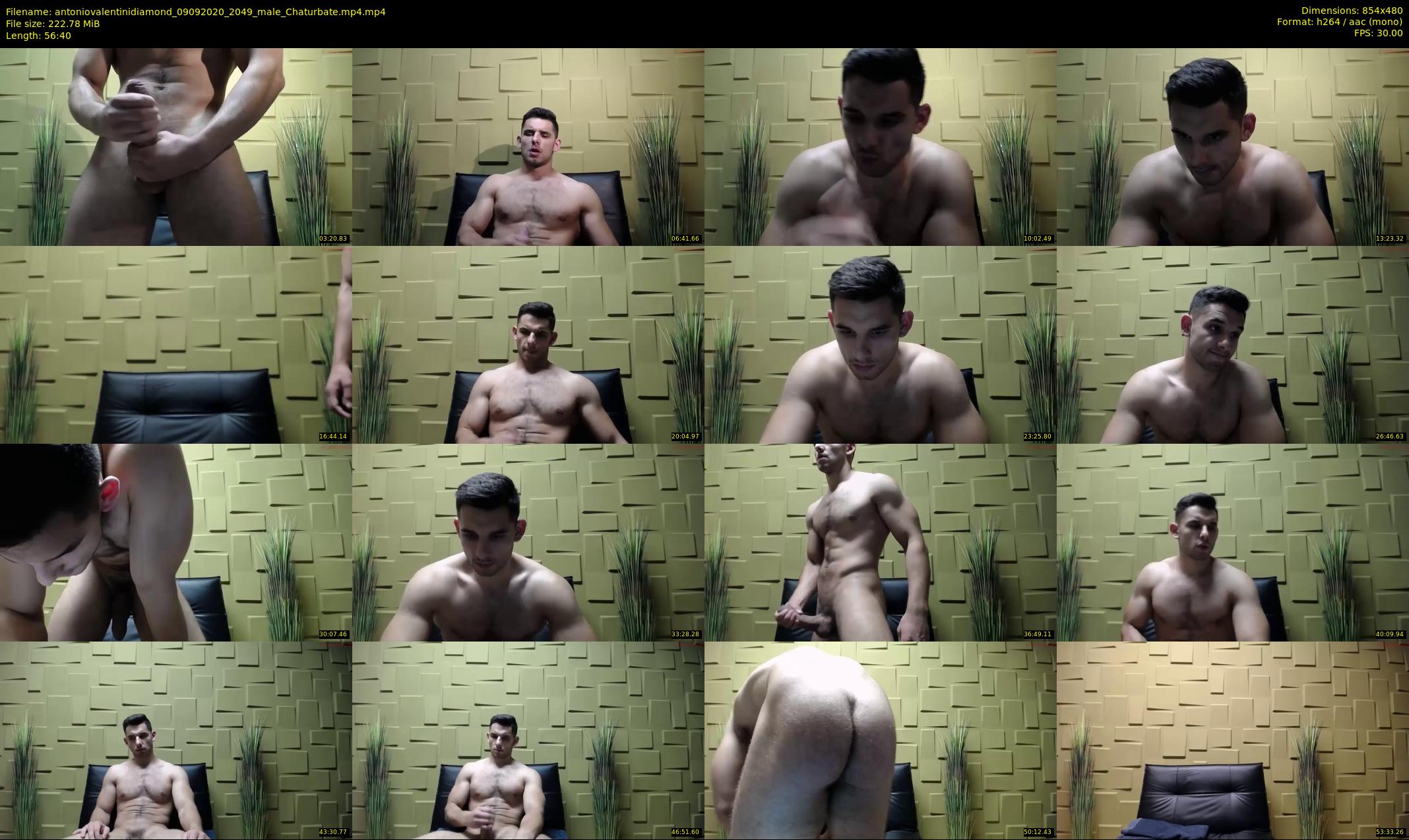 antoniovalentinidiamond — 57 minute Chaturbate male cam show recording, 480p, Sep 9, 2020