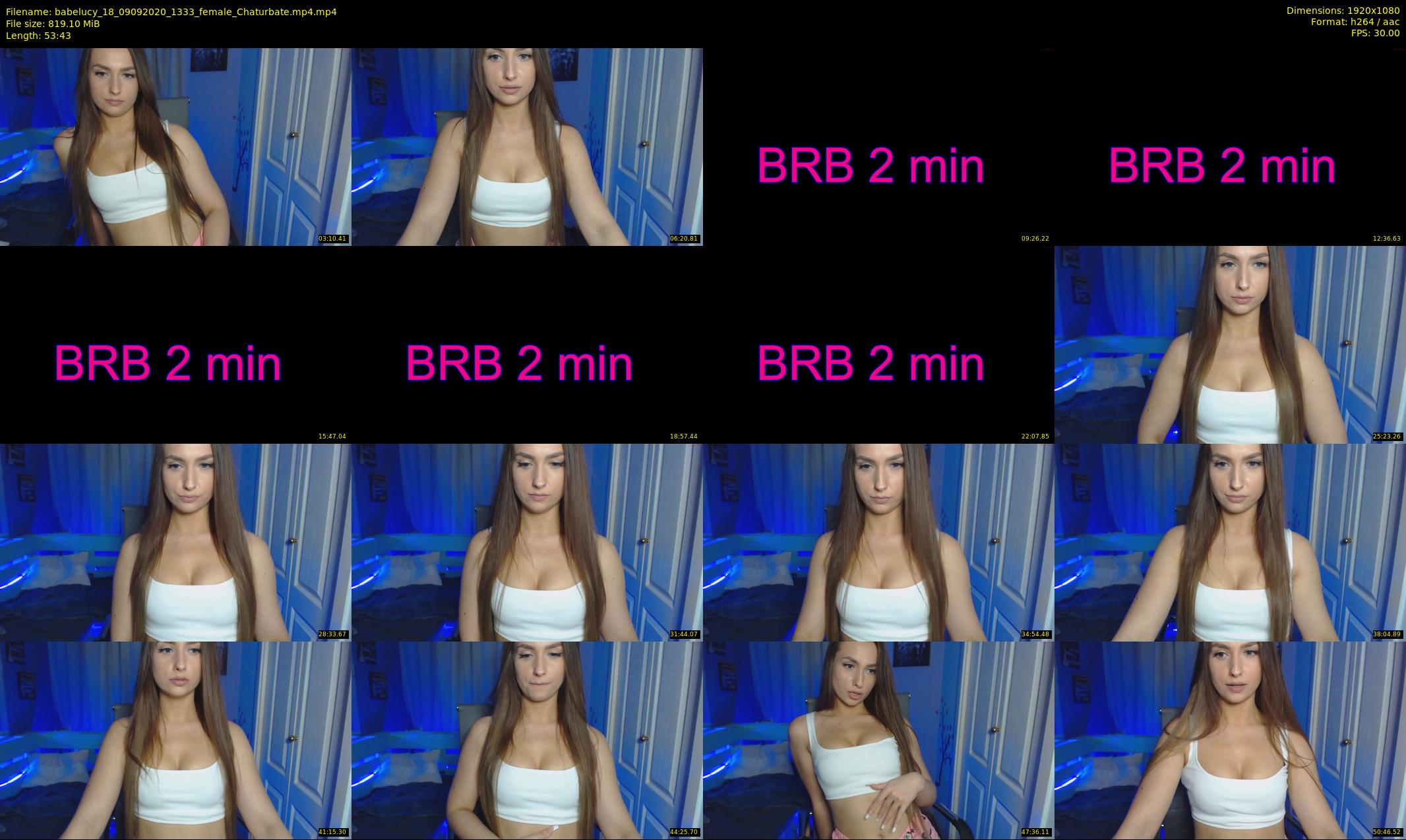 babelucy_18 — 54 minute Chaturbate female cam show recording, 1080p, Sep 9, 2020