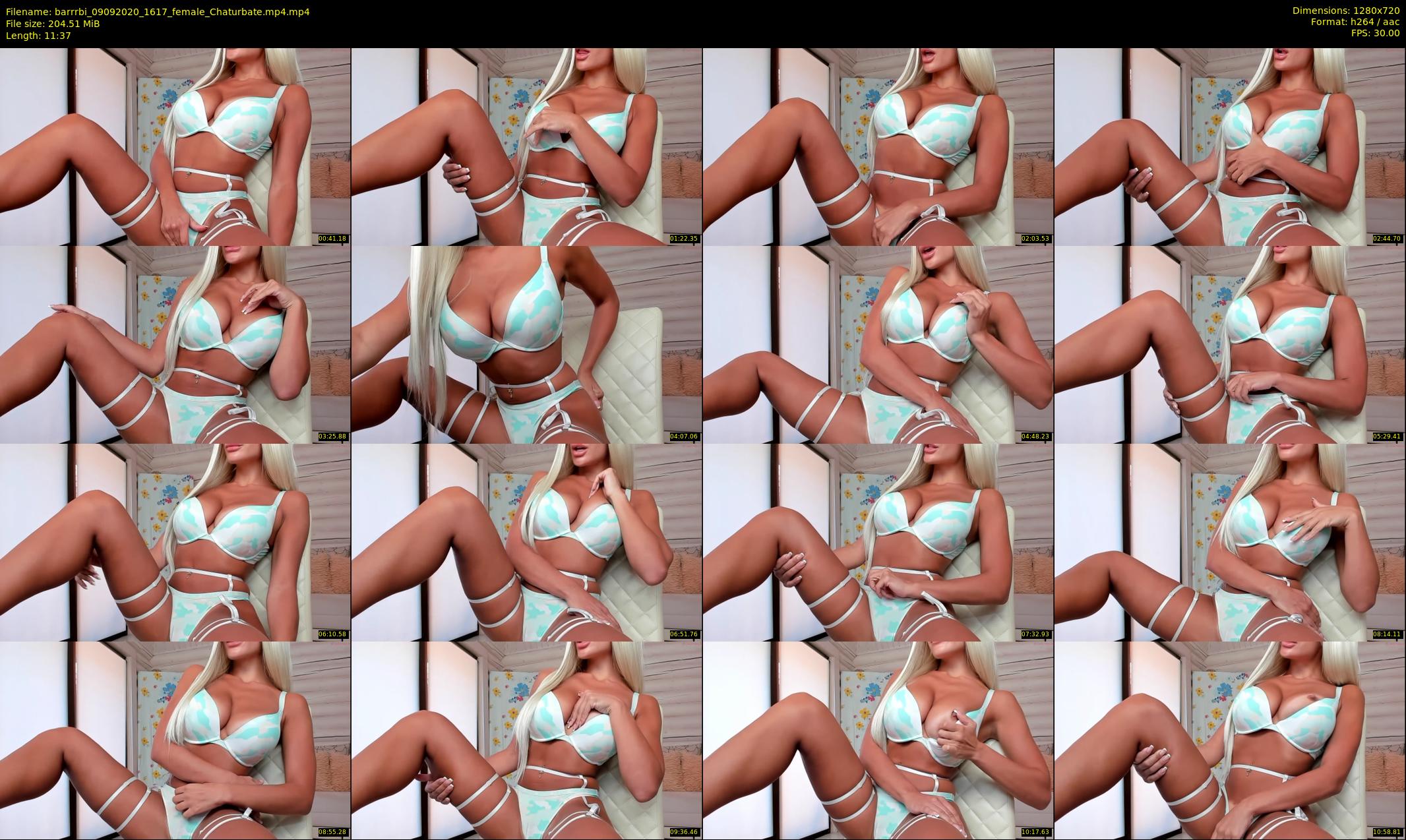 barrrbi — 12 minute Chaturbate female cam show recording, 720p, Sep 9, 2020