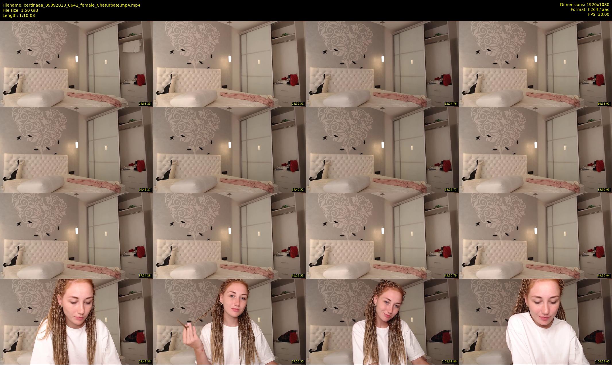 certinaaa — 71 minute Chaturbate female cam show recording, 1080p, Sep 9, 2020