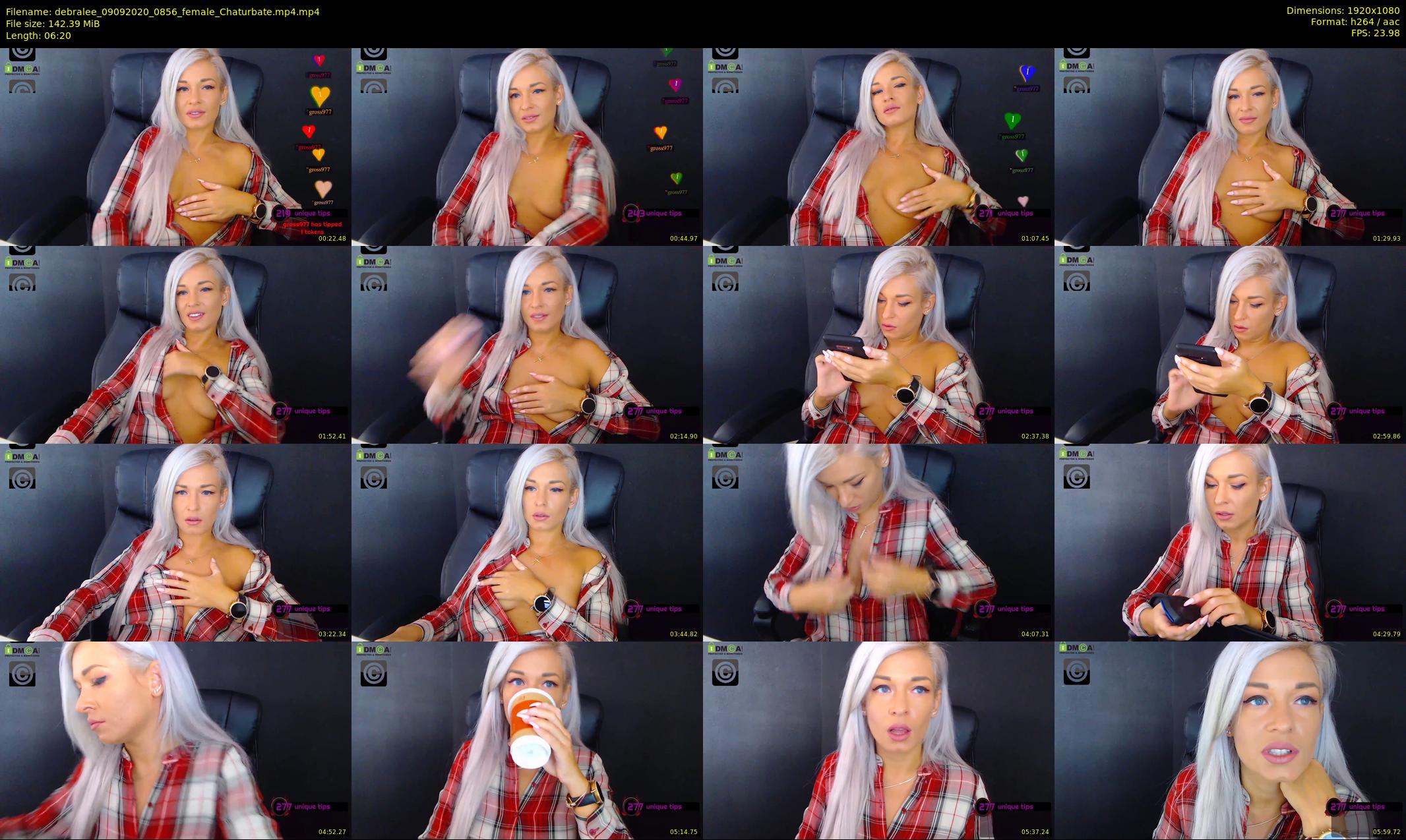 debralee — 7 minute Chaturbate female cam show recording, 1080p, Sep 9, 2020