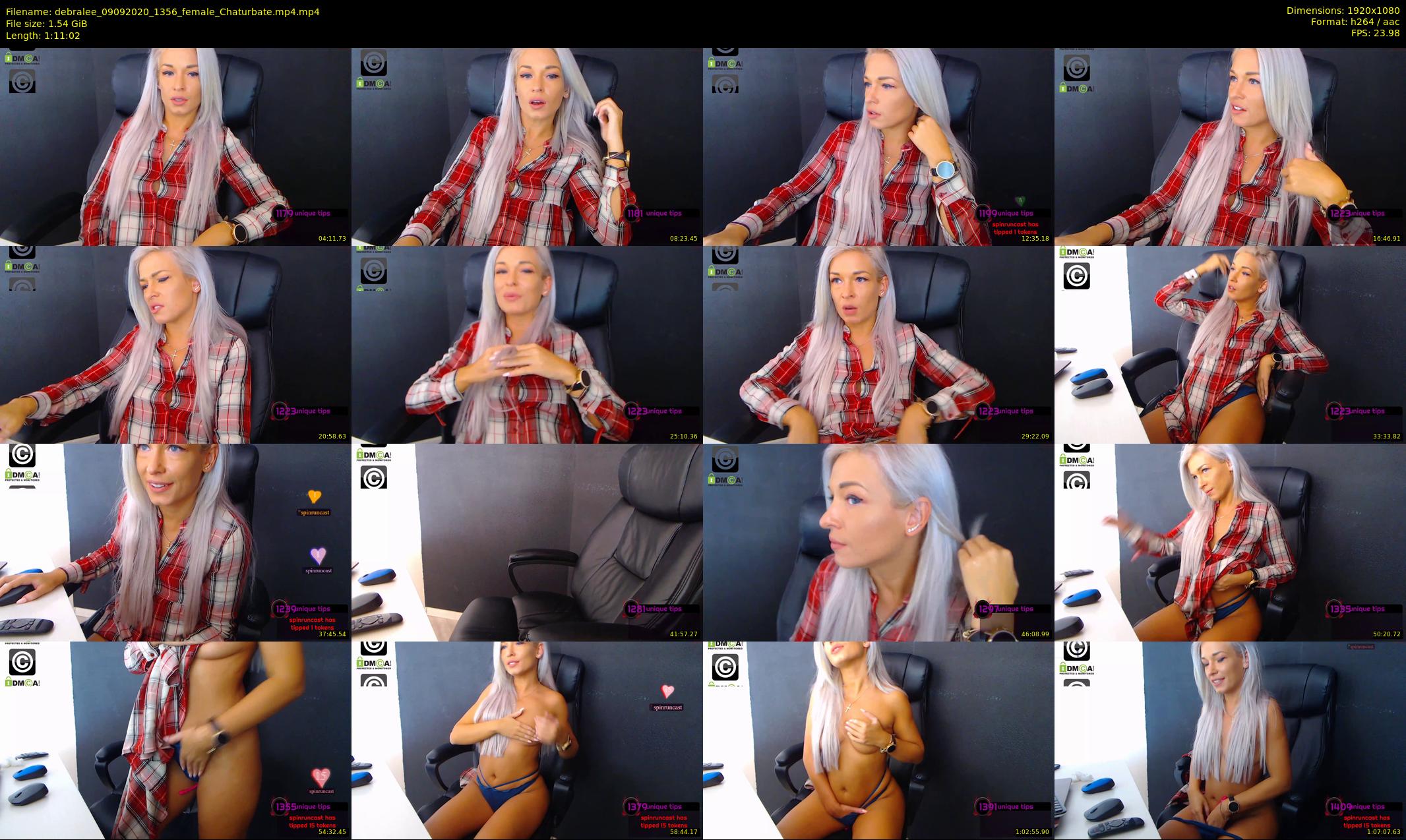 debralee — 72 minute Chaturbate female cam show recording, 1080p, Sep 9, 2020