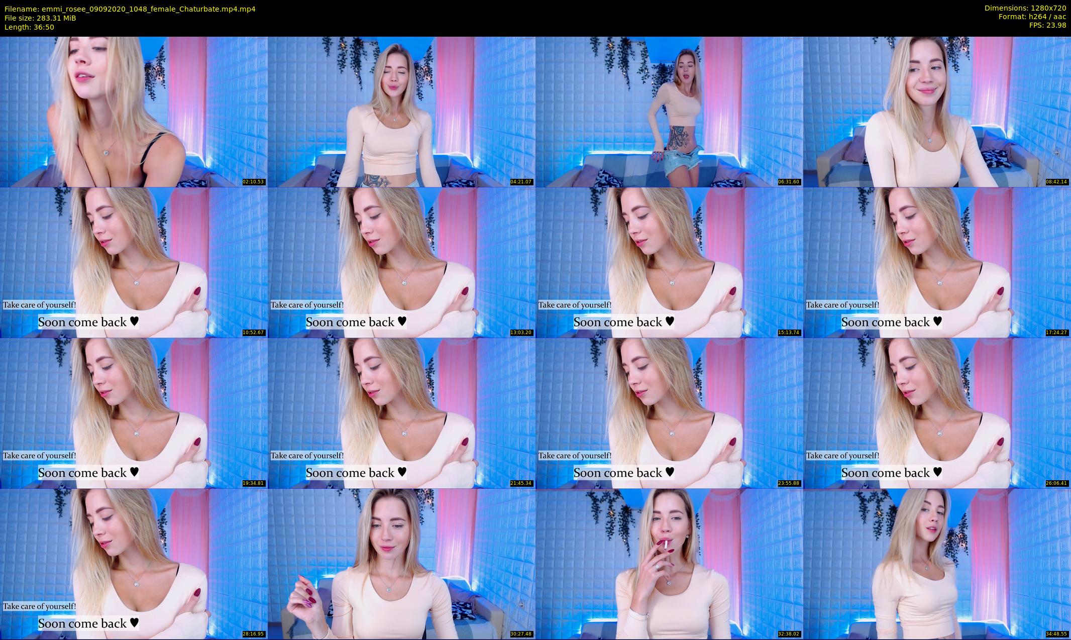 emmi_rosee — 37 minute Chaturbate female cam show recording, 720p, Sep 9, 2020