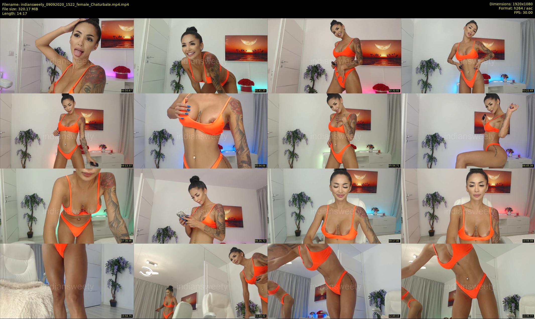 indiansweety — 15 minute Chaturbate female cam show recording, 1080p, Sep 9, 2020