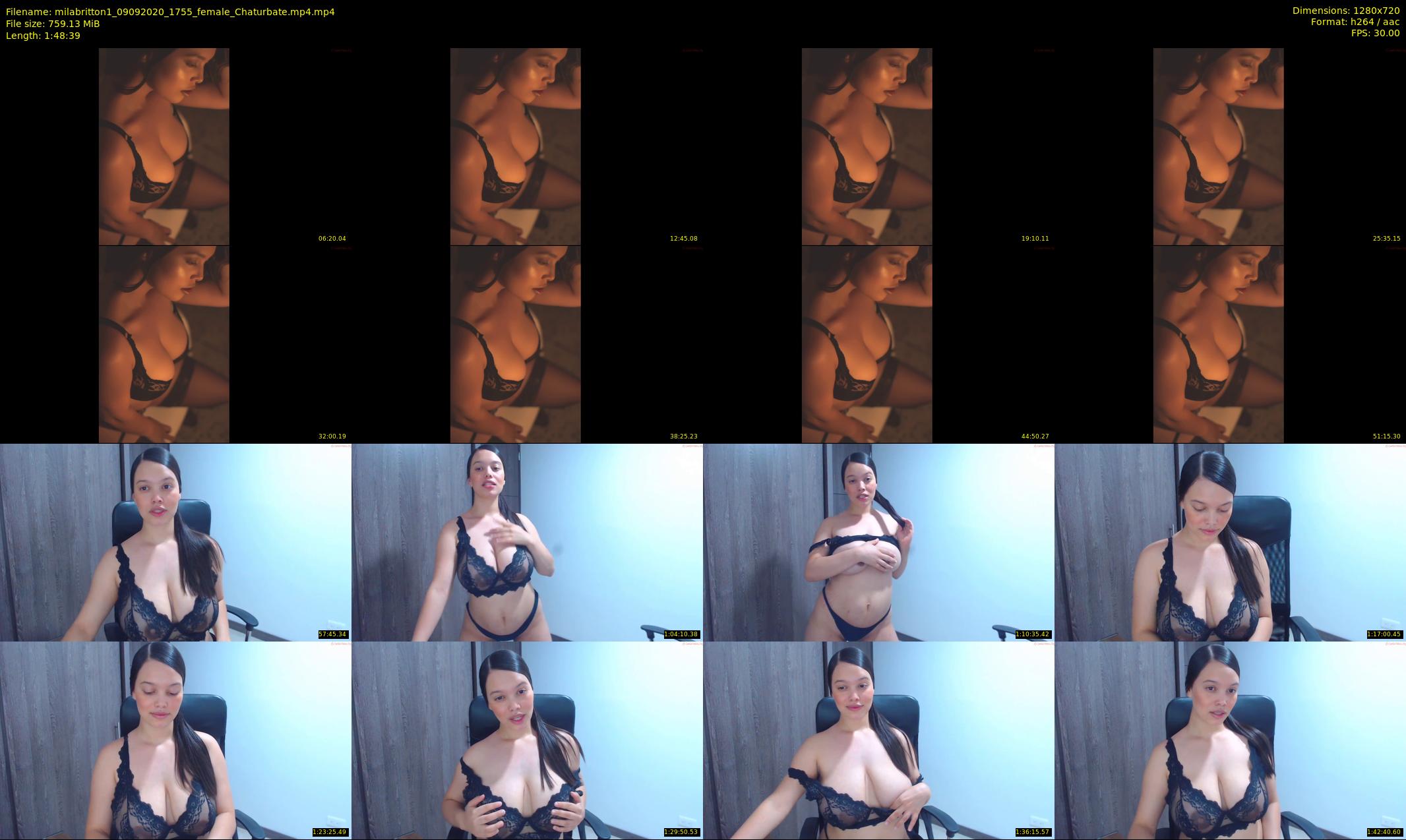 milabritton1 — 109 minute Chaturbate female cam show recording, 720p, Sep 9, 2020