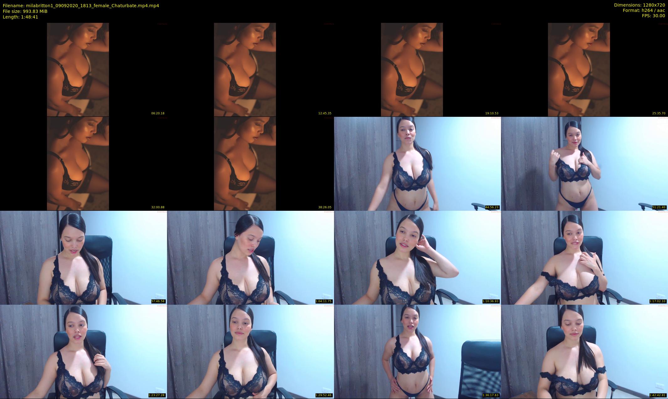 milabritton1 — 109 minute Chaturbate female cam show recording, 720p, Sep 9, 2020