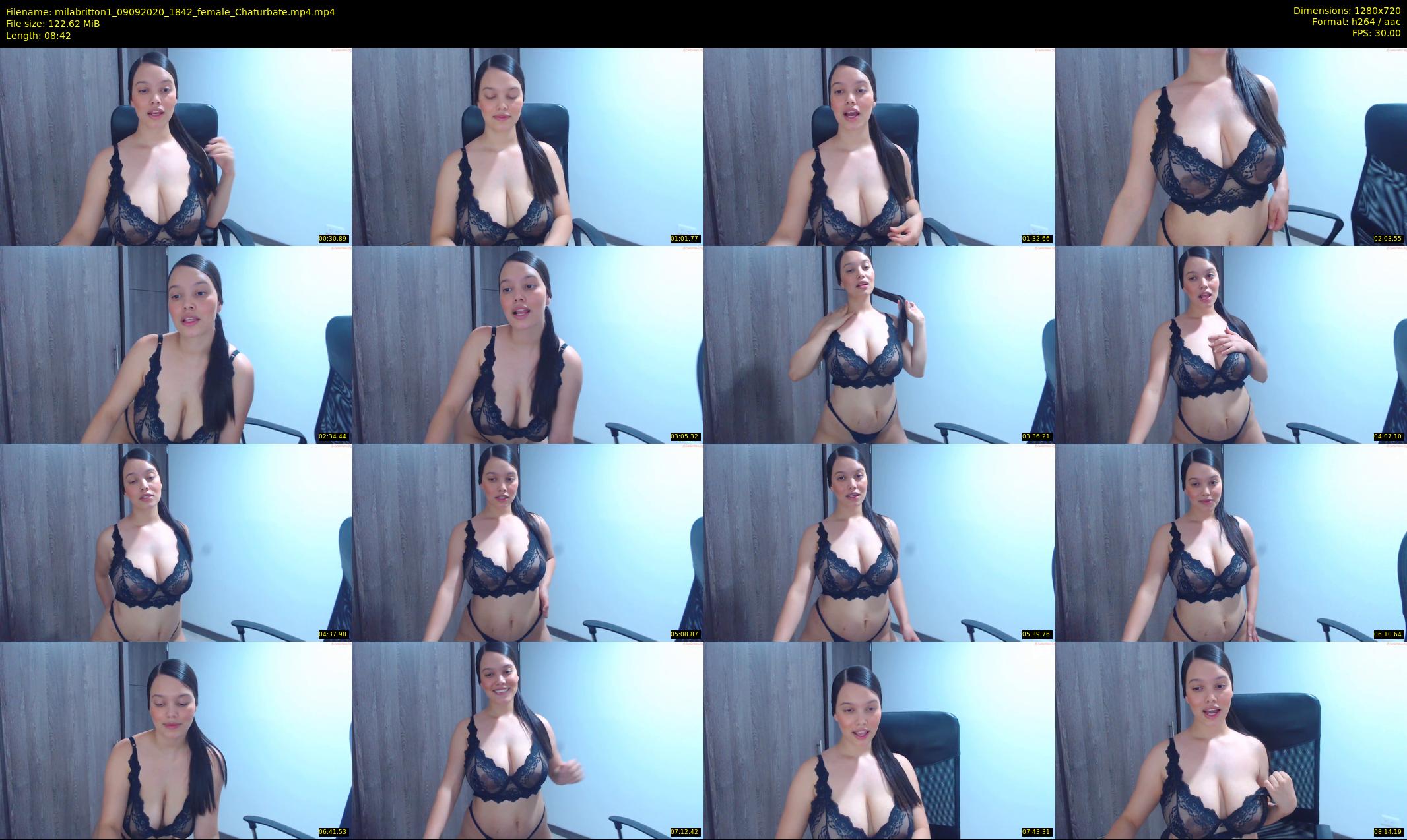 milabritton1 — 9 minute Chaturbate female cam show recording, 720p, Sep 9, 2020
